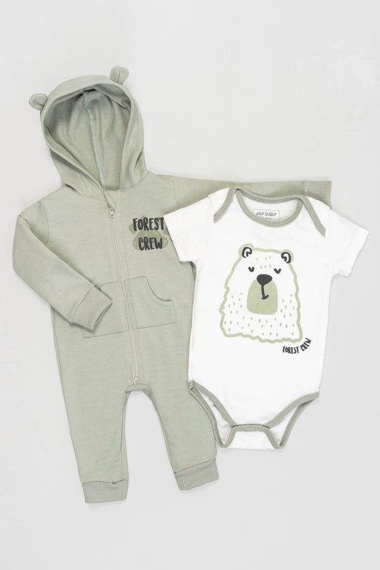 CONJUNTO BEBÉ FOREST VERDE CLARO