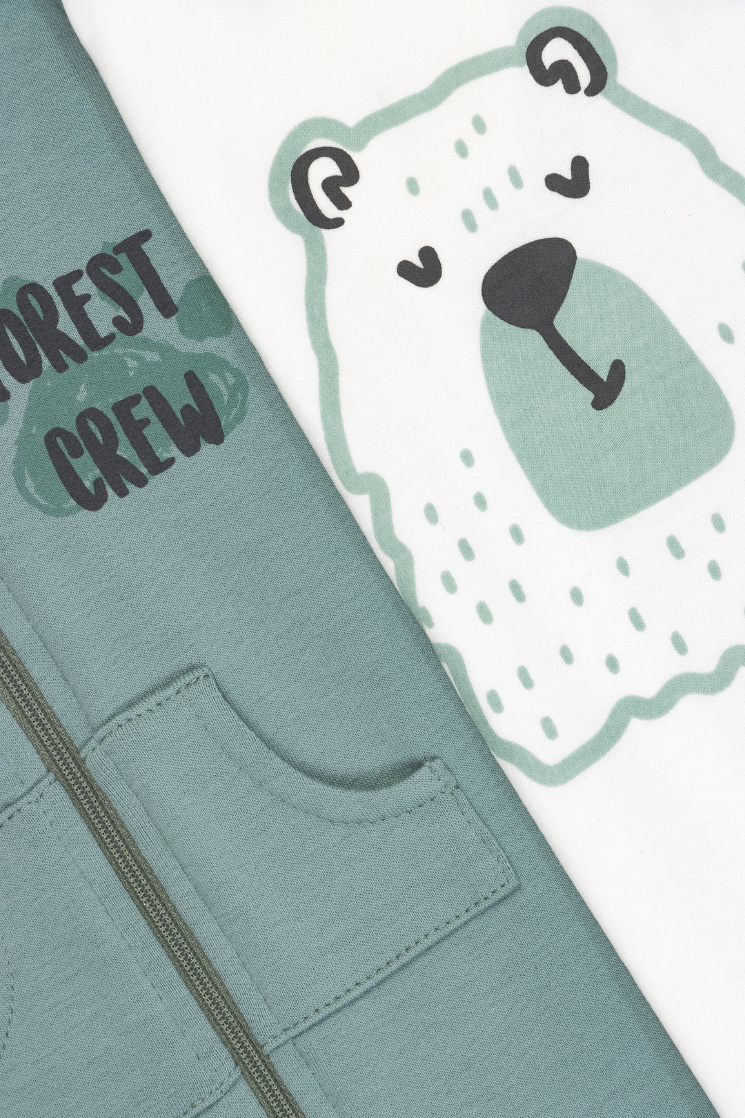 CONJUNTO BEBÉ FOREST VERDE OSCURO