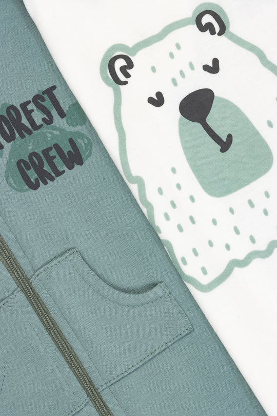 CONJUNTO BEBÉ FOREST VERDE OSCURO