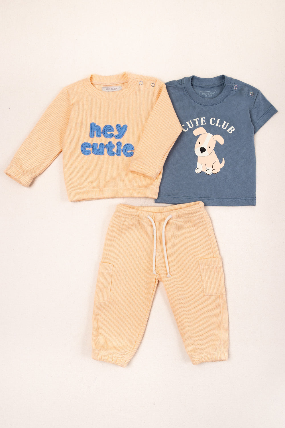 CONJUNTO BEBÉ NIÑO CUTE MANDARINA