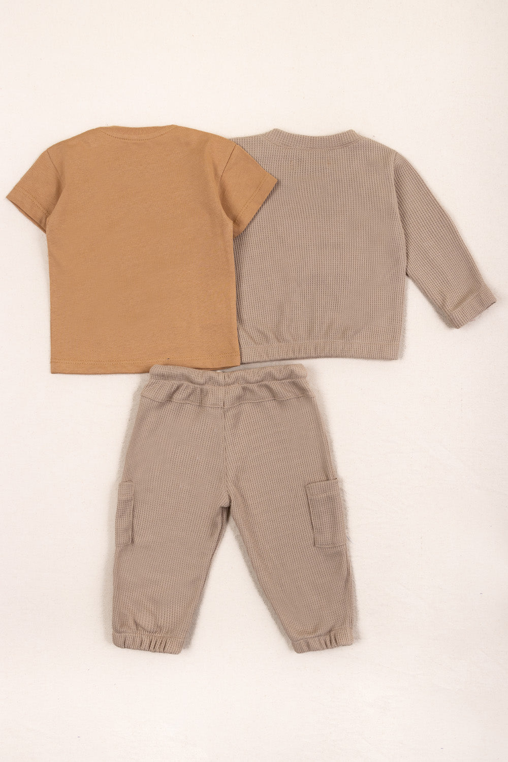CONJUNTO BEBÉ NIÑO CUTE BEIGE