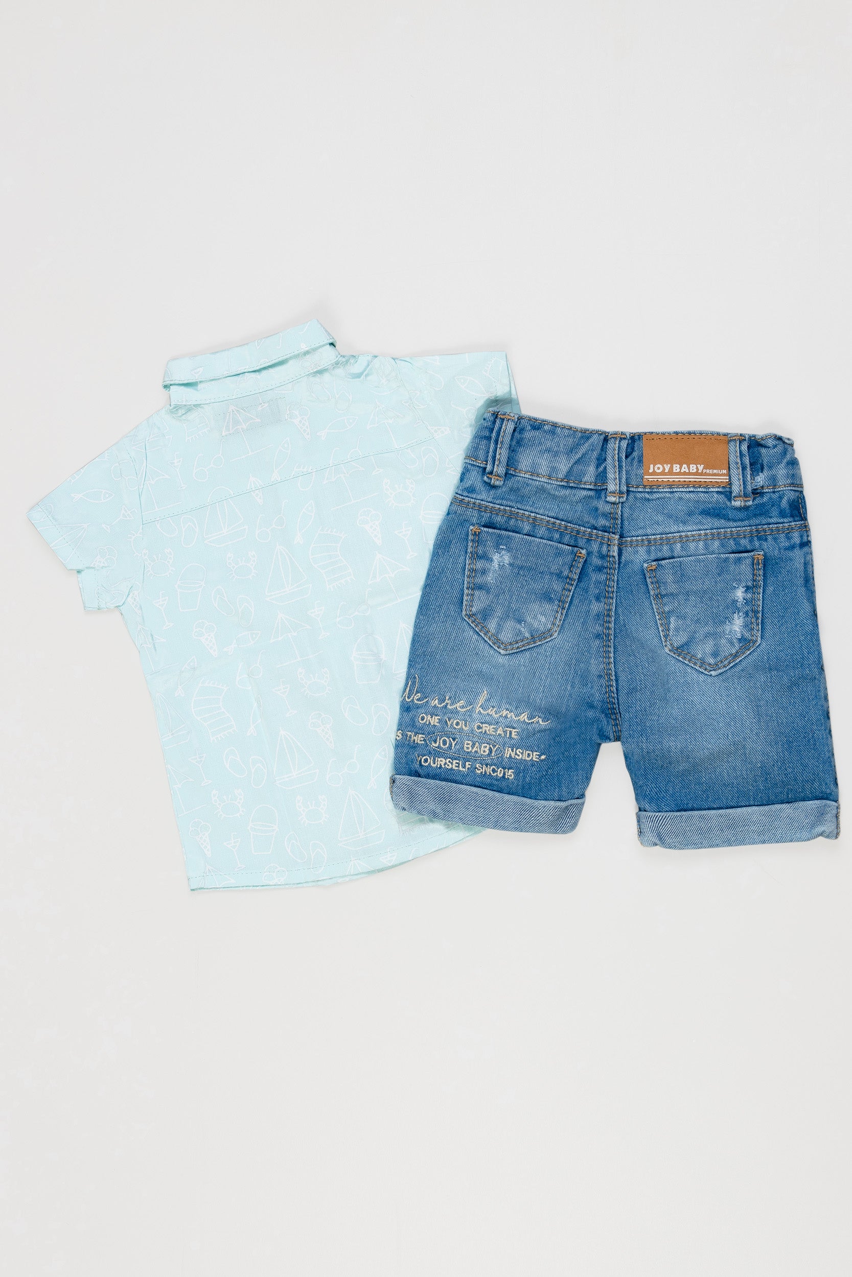 CONJUNTO BERMUDA BEBÉ SUMMER VERDE MENTA