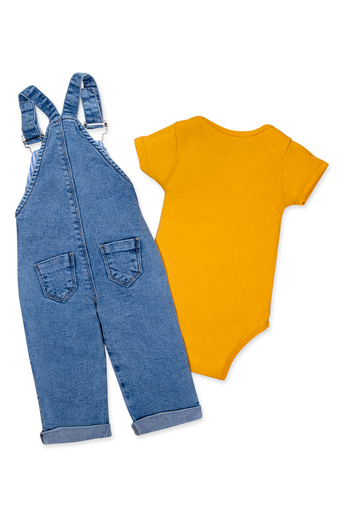 CONJUNTO OVEROL BEBÉ BE HAPPY AMARILLO