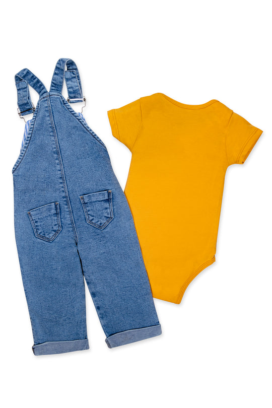 CONJUNTO OVEROL BEBÉ BE HAPPY AMARILLO