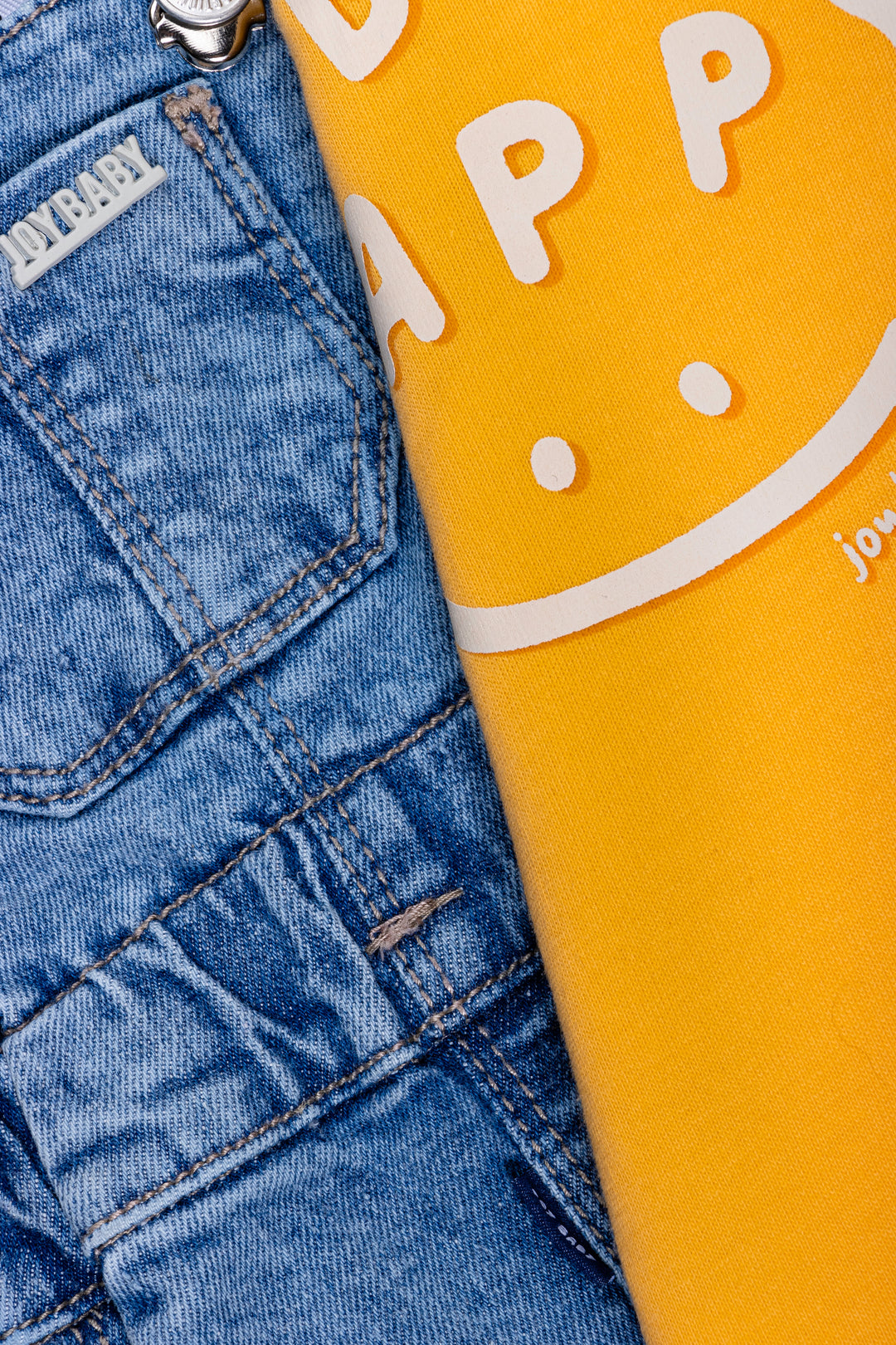 CONJUNTO OVEROL BEBÉ BE HAPPY AMARILLO