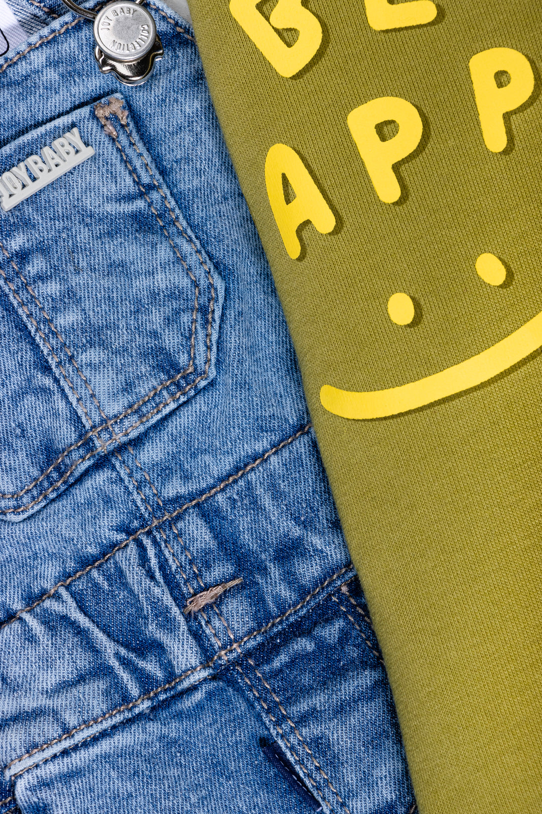 CONJUNTO OVEROL BEBÉ BE HAPPY VERDE OSCURO
