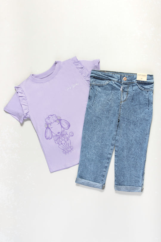 CONJUNTO NIÑA PETS MORADO