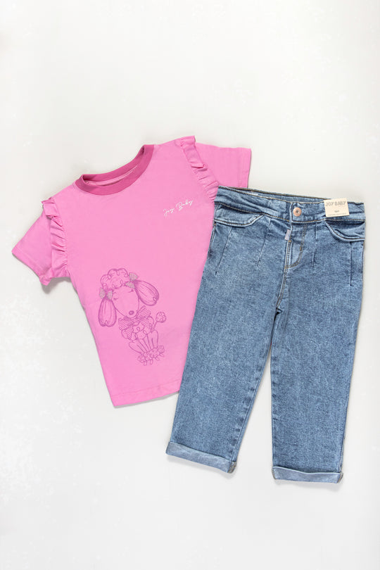 CONJUNTO NIÑA PETS FUCSIA