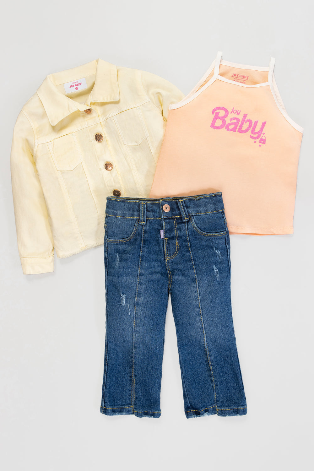 CONJUNTO 3 PRENDAS NIÑA JB BEIGE