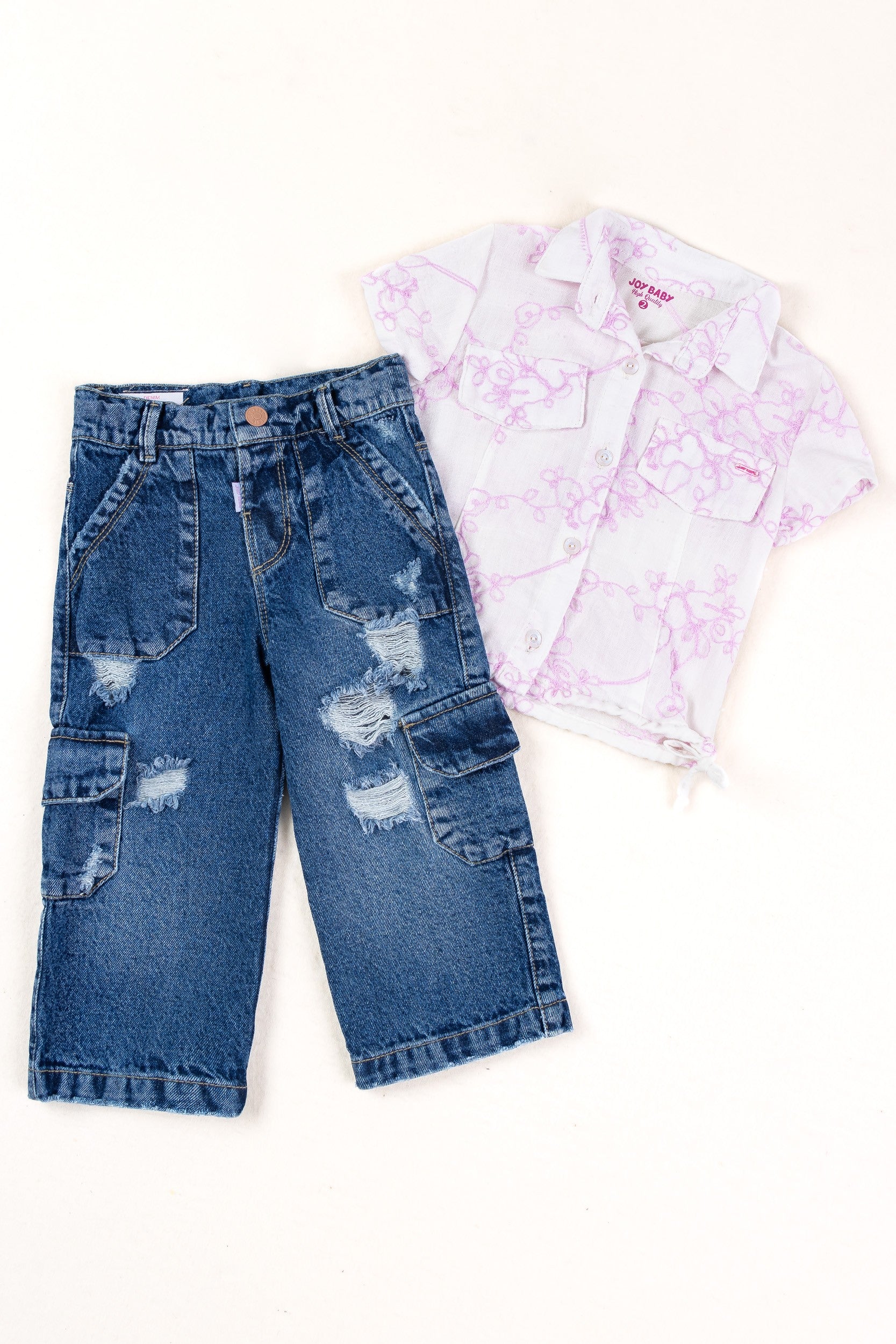 COMBO X3 NIÑA DENIM LOVE