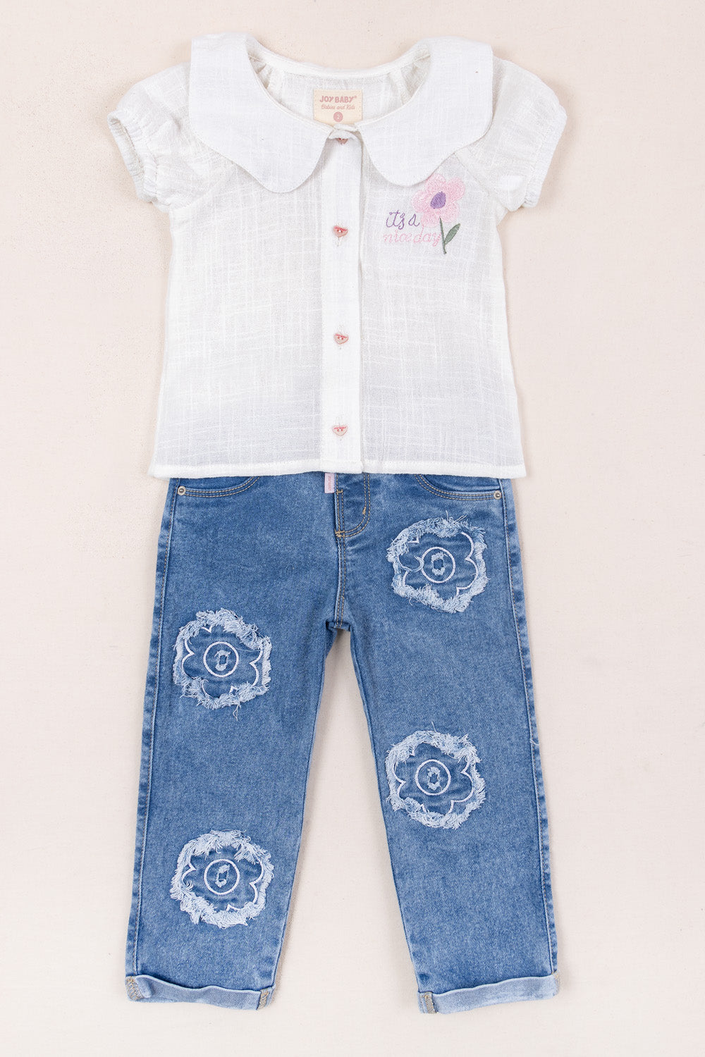 CONJUNTO NIÑA NICE DAY BLANCO