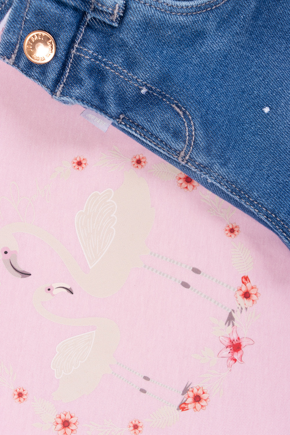 CONJUNTO NIÑA FLAMENCO ROSADO