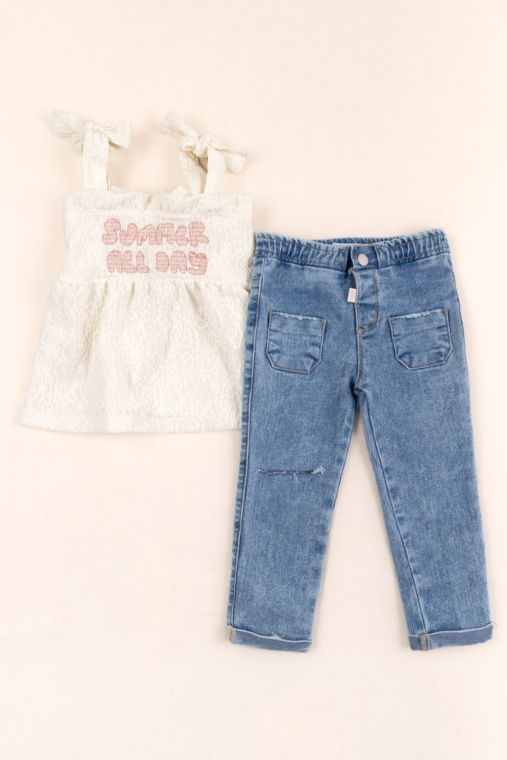 CONJUNTO NIÑA SUMMER DAYS BLANCO
