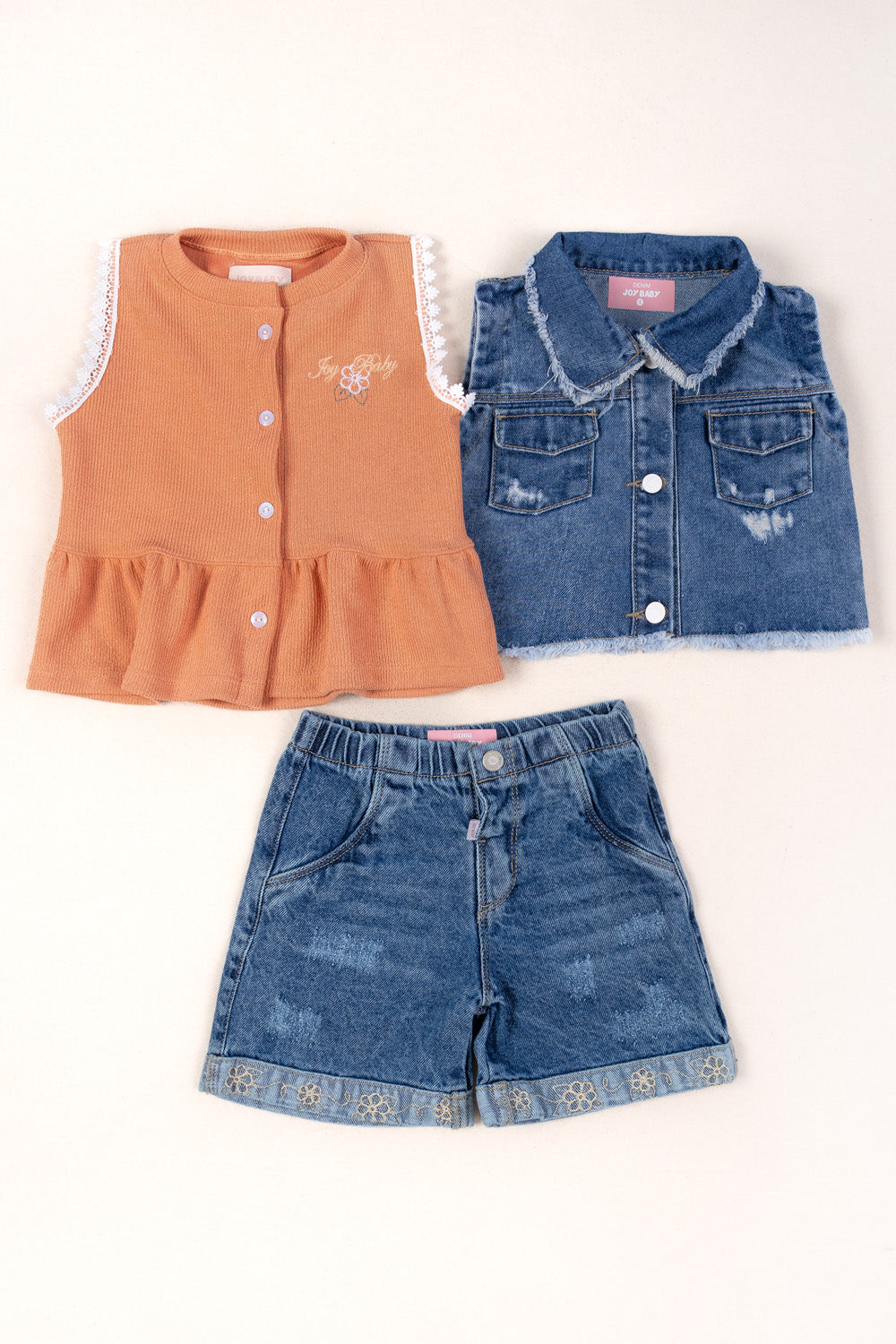 CONJUNTO NIÑA COMFORT NARANJA