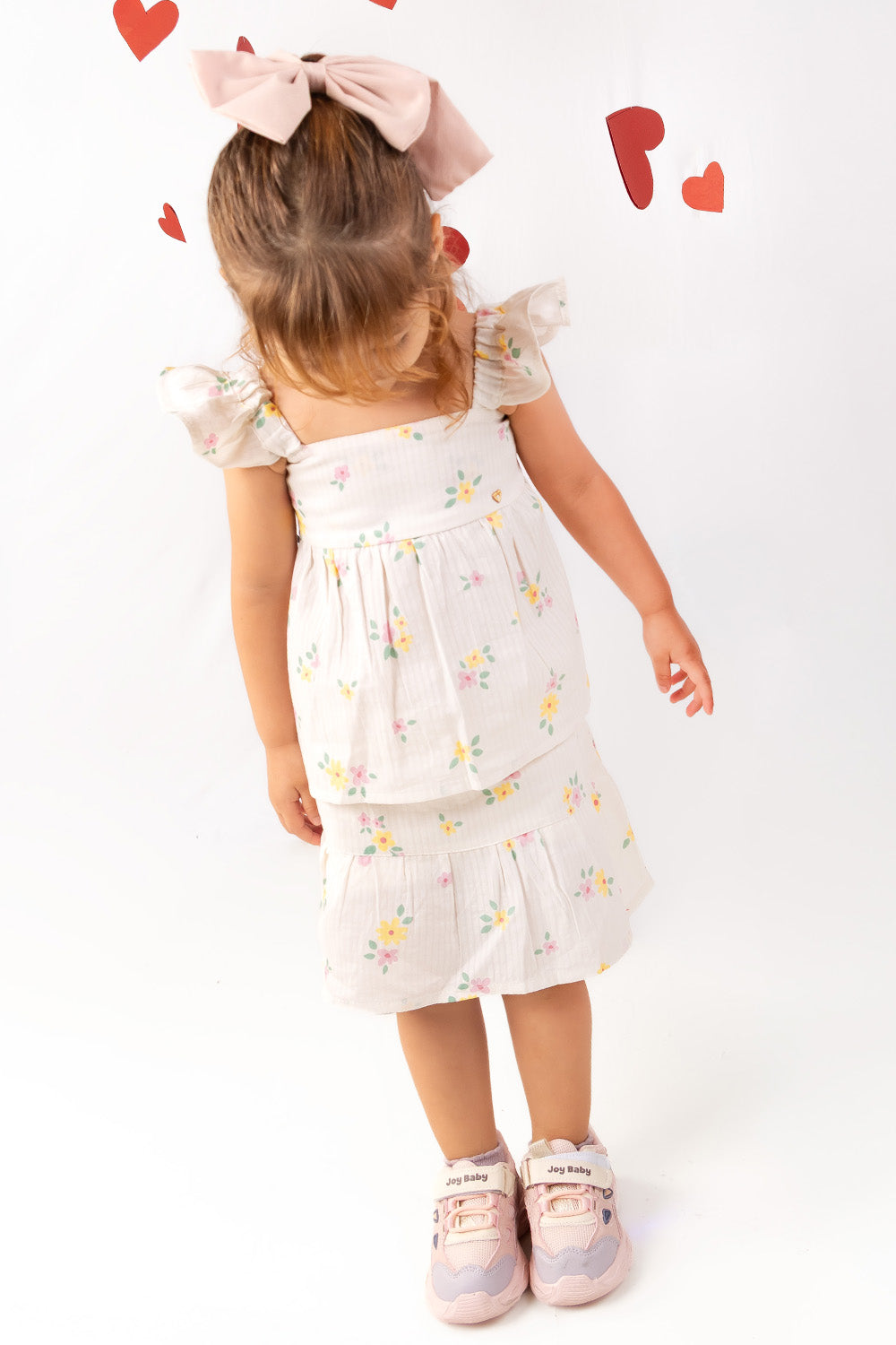 CONJUNTO NIÑA FLOWERS  AMARILLO