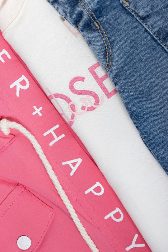 CONJUNTO 3 PRENDAS NIÑA HAPPY FUCSIA