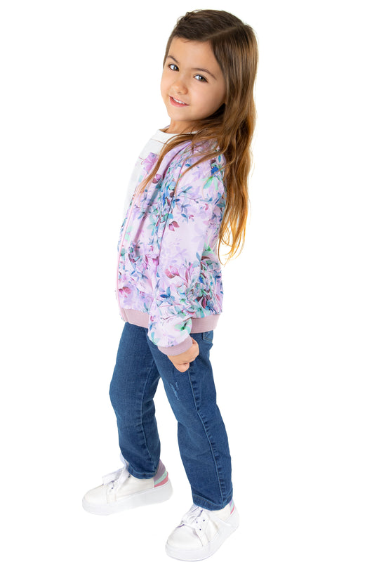 CONJUNTO 3 PRENDAS NIÑA VIBES MORADO