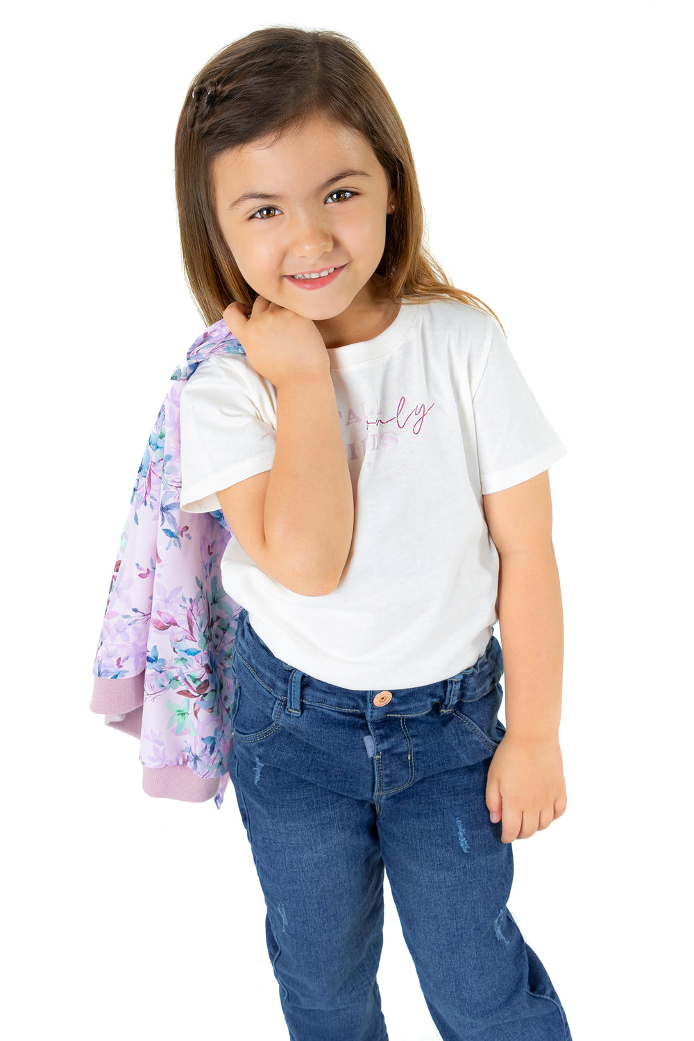 CONJUNTO 3 PRENDAS NIÑA VIBES MORADO