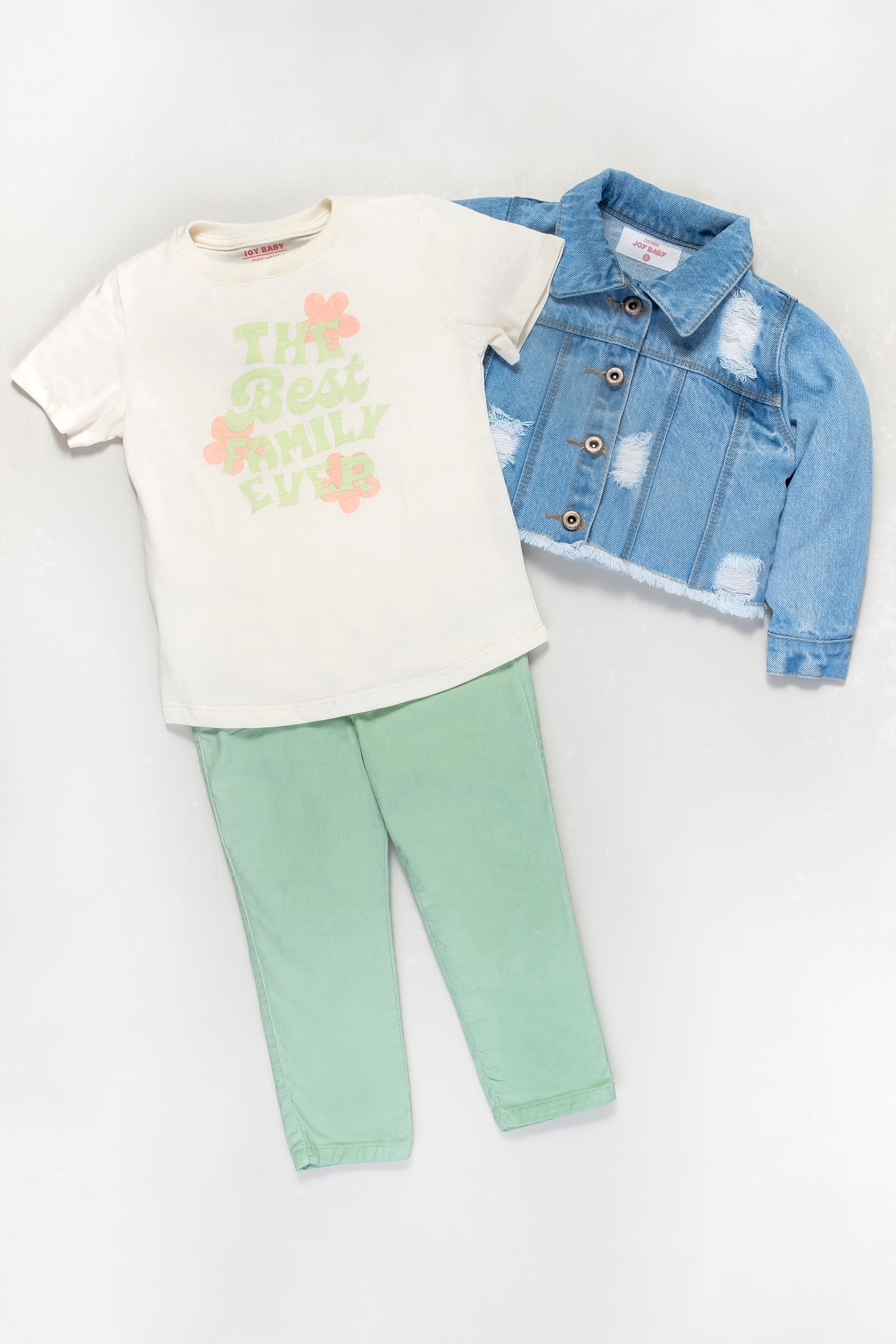 CONJUNTO 3 PRENDAS NIÑA BEST VERDE
