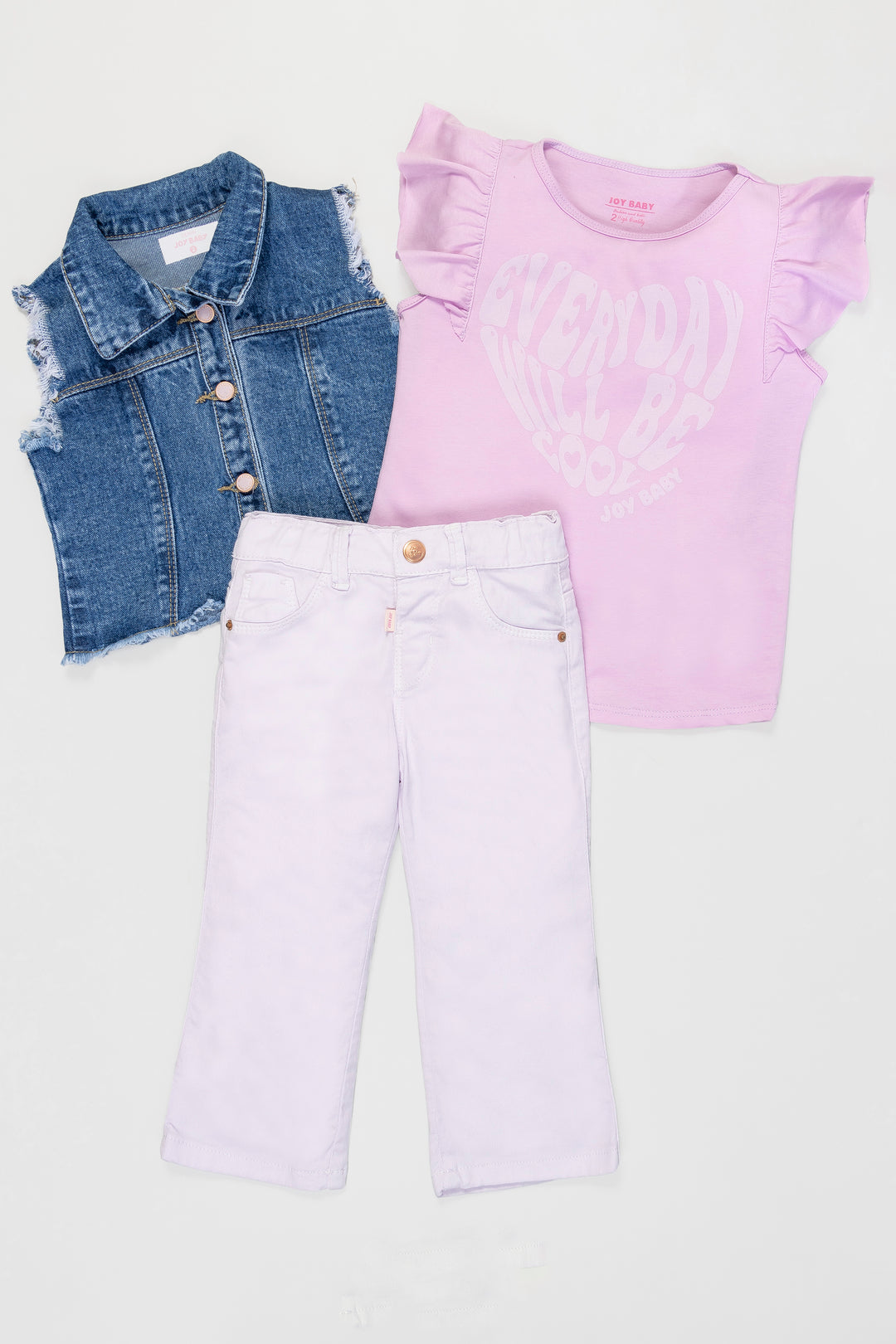 CONJUNTO 3 PRENDAS NIÑA COOL LILA