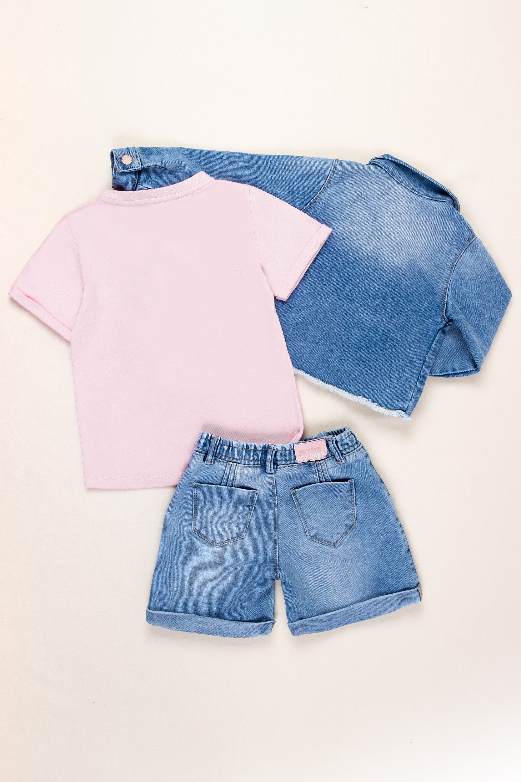 CONJUNTO 3 PRENDAS NIÑA SUPER GIRL ROSADO