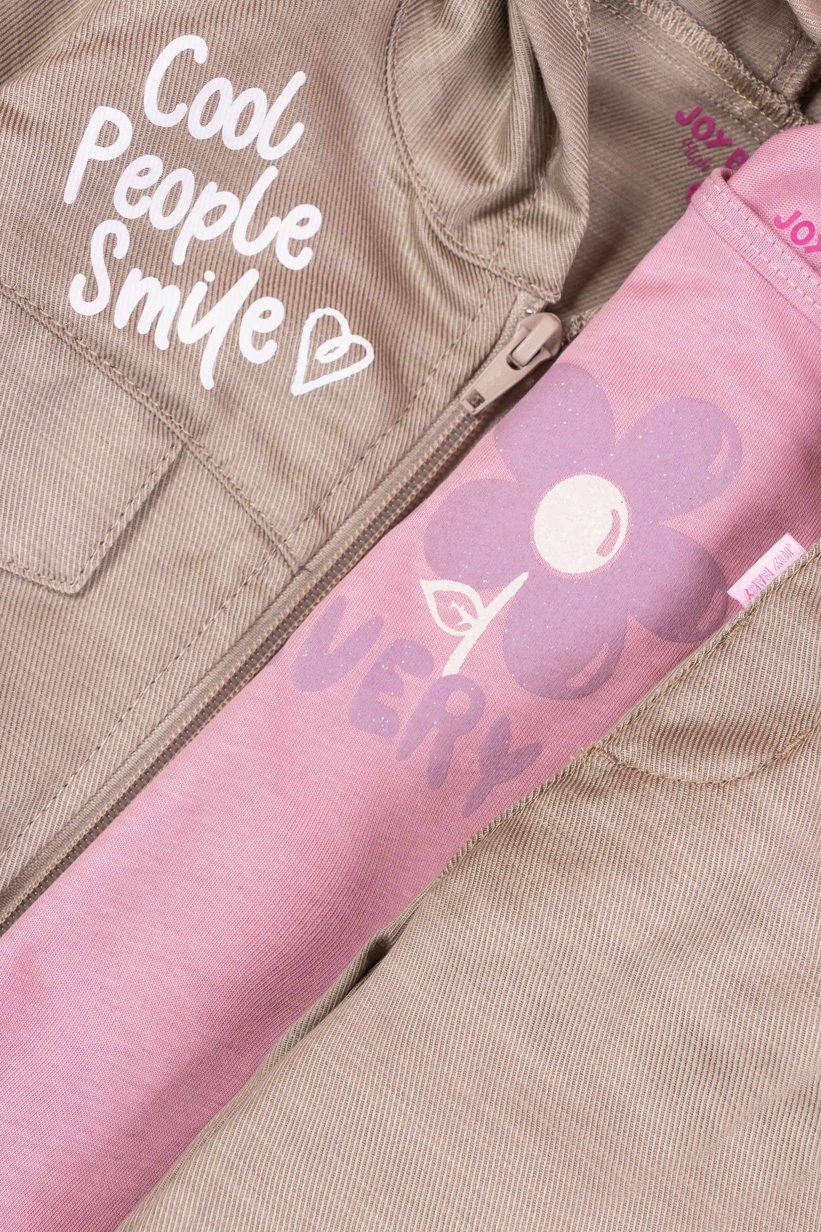 CONJUNTO 3 PRENDAS NIÑA LOVE CAFÉ