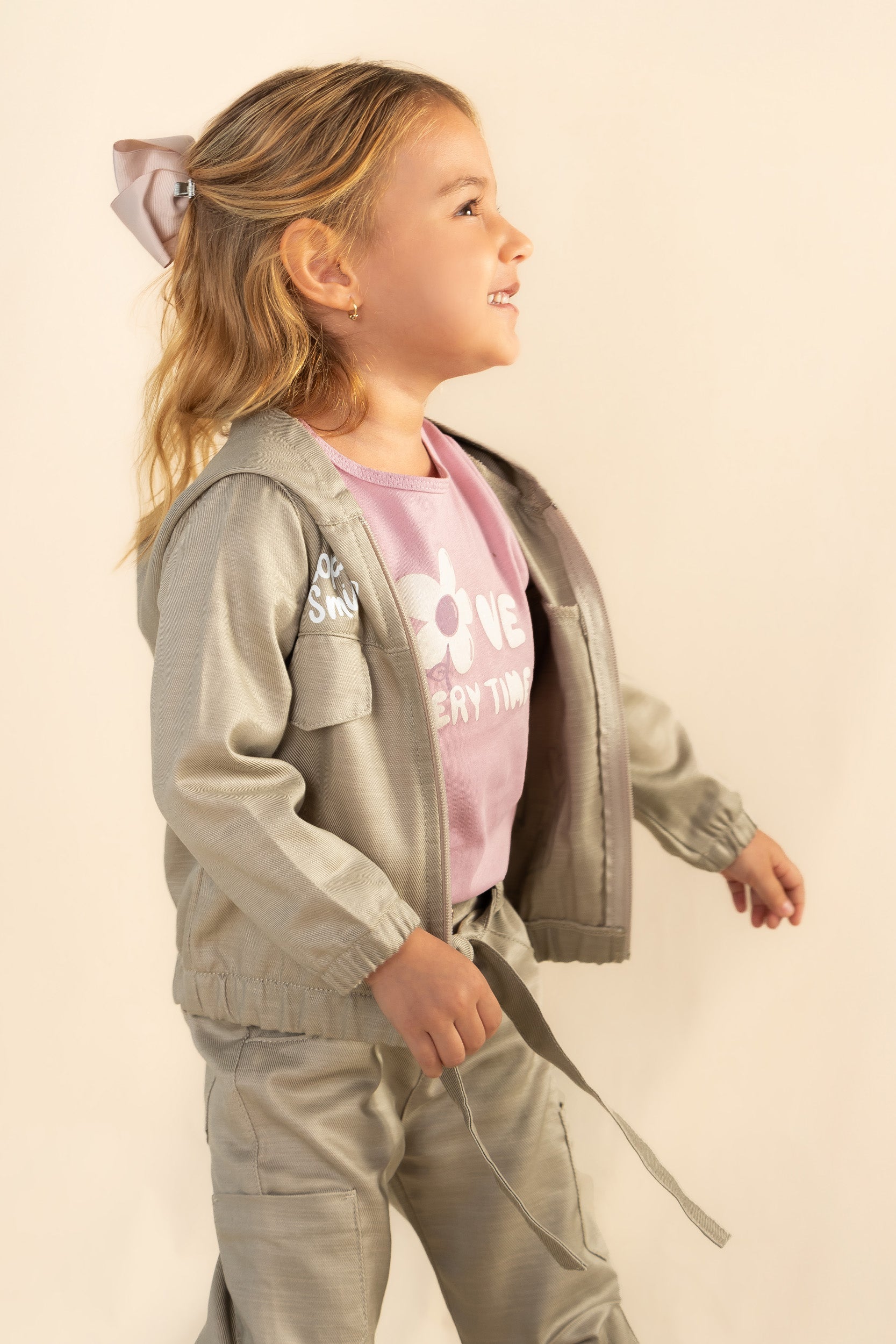 CONJUNTO 3 PRENDAS NIÑA LOVE CAFÉ