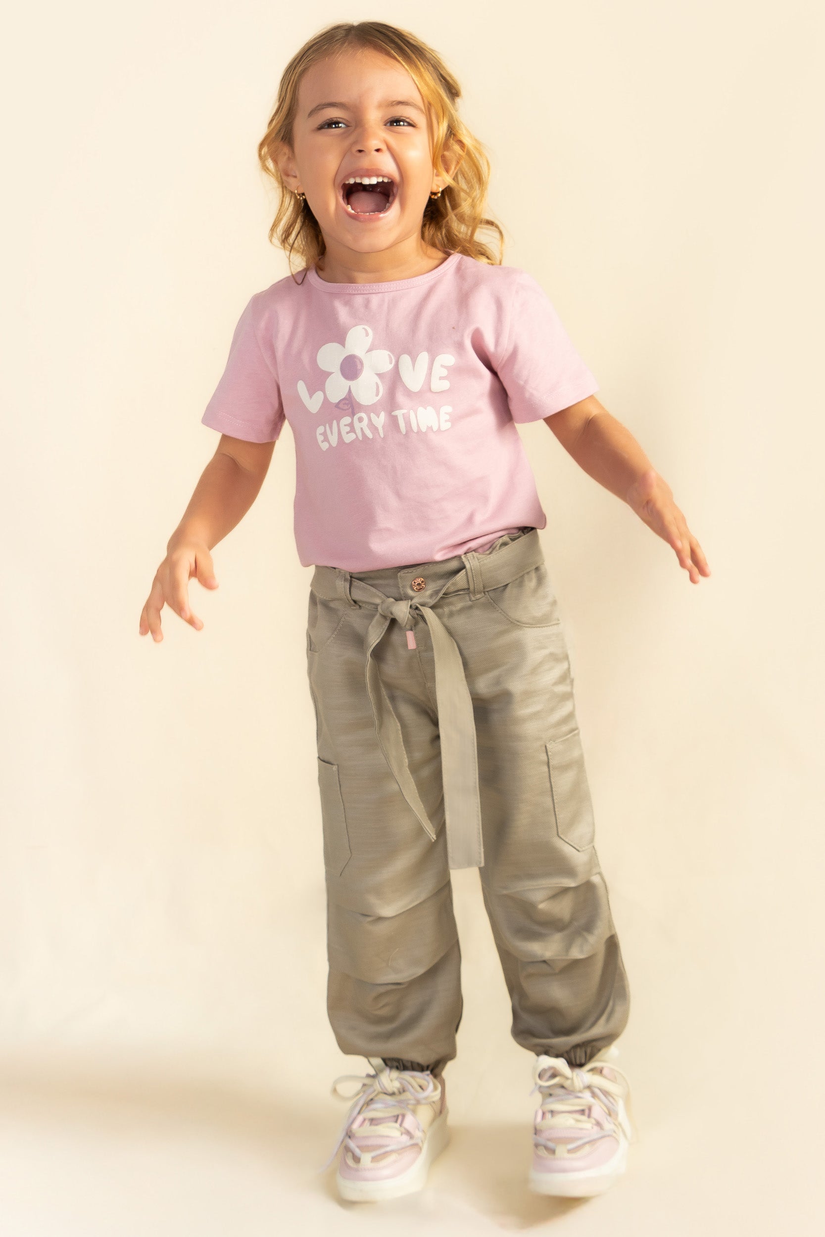 CONJUNTO 3 PRENDAS NIÑA LOVE CAFÉ