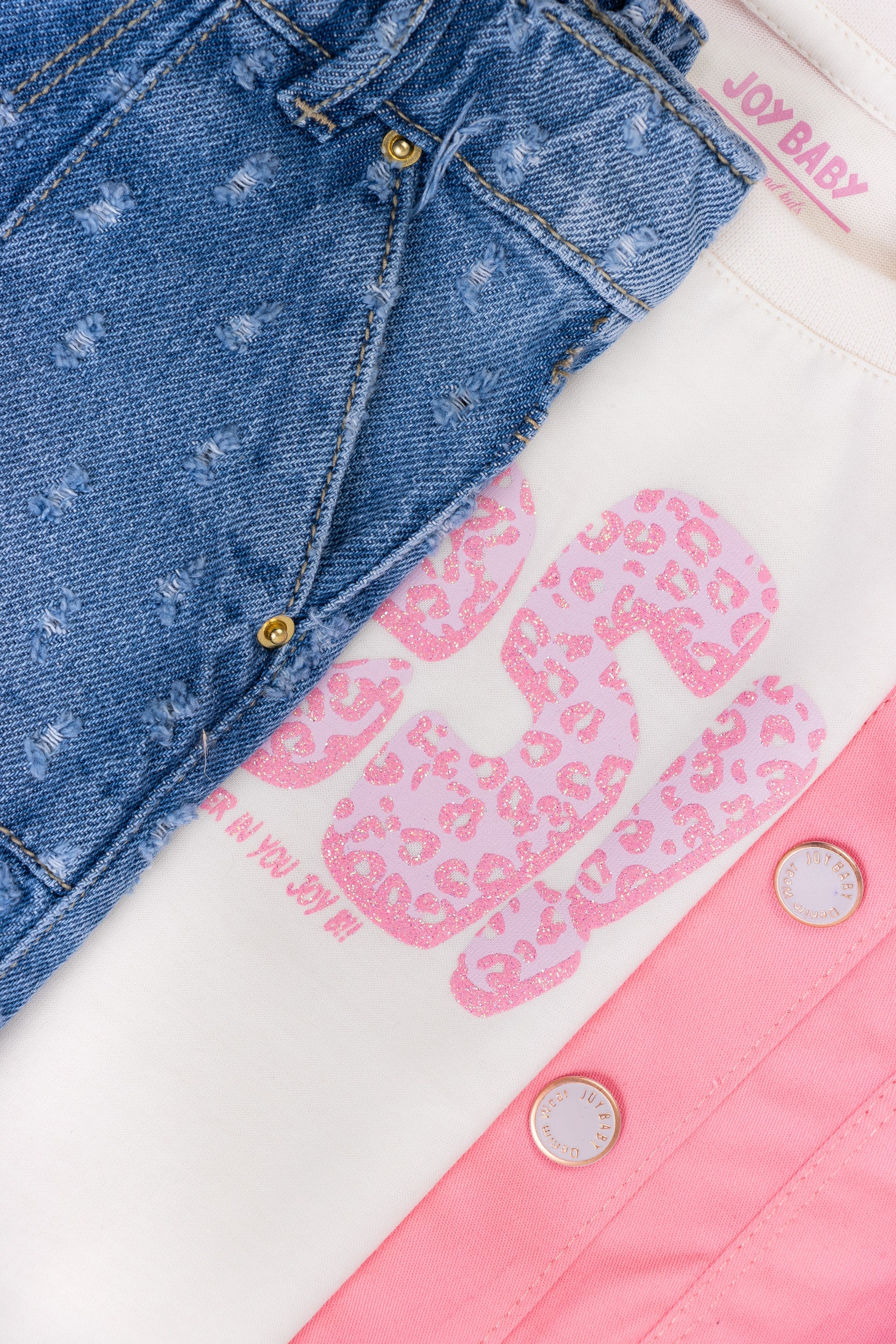 CONJUNTO 3 PRENDAS NIÑA ROSADO