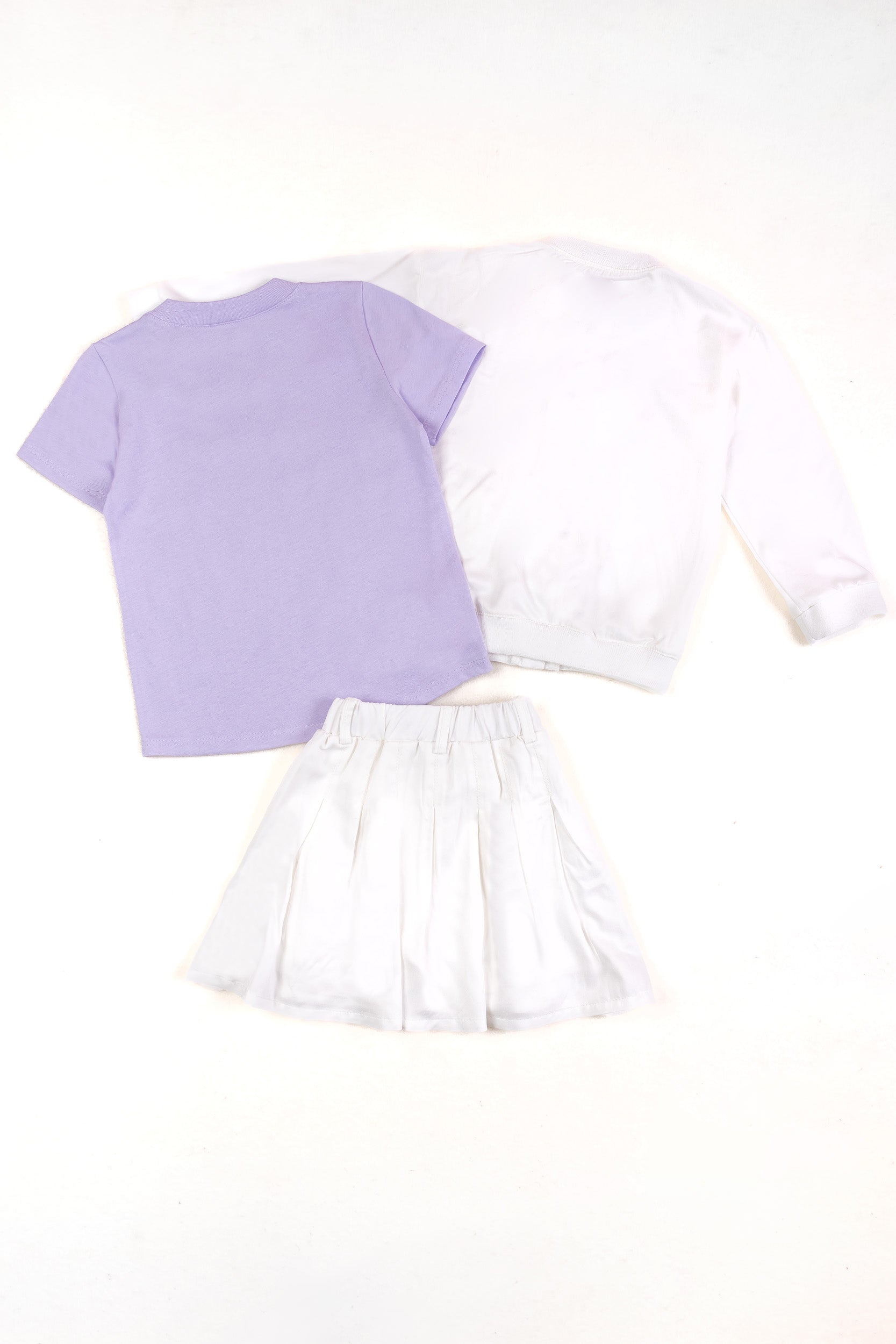 CONJUNTO 3 PRENDAS NIÑA CREW BLANCO