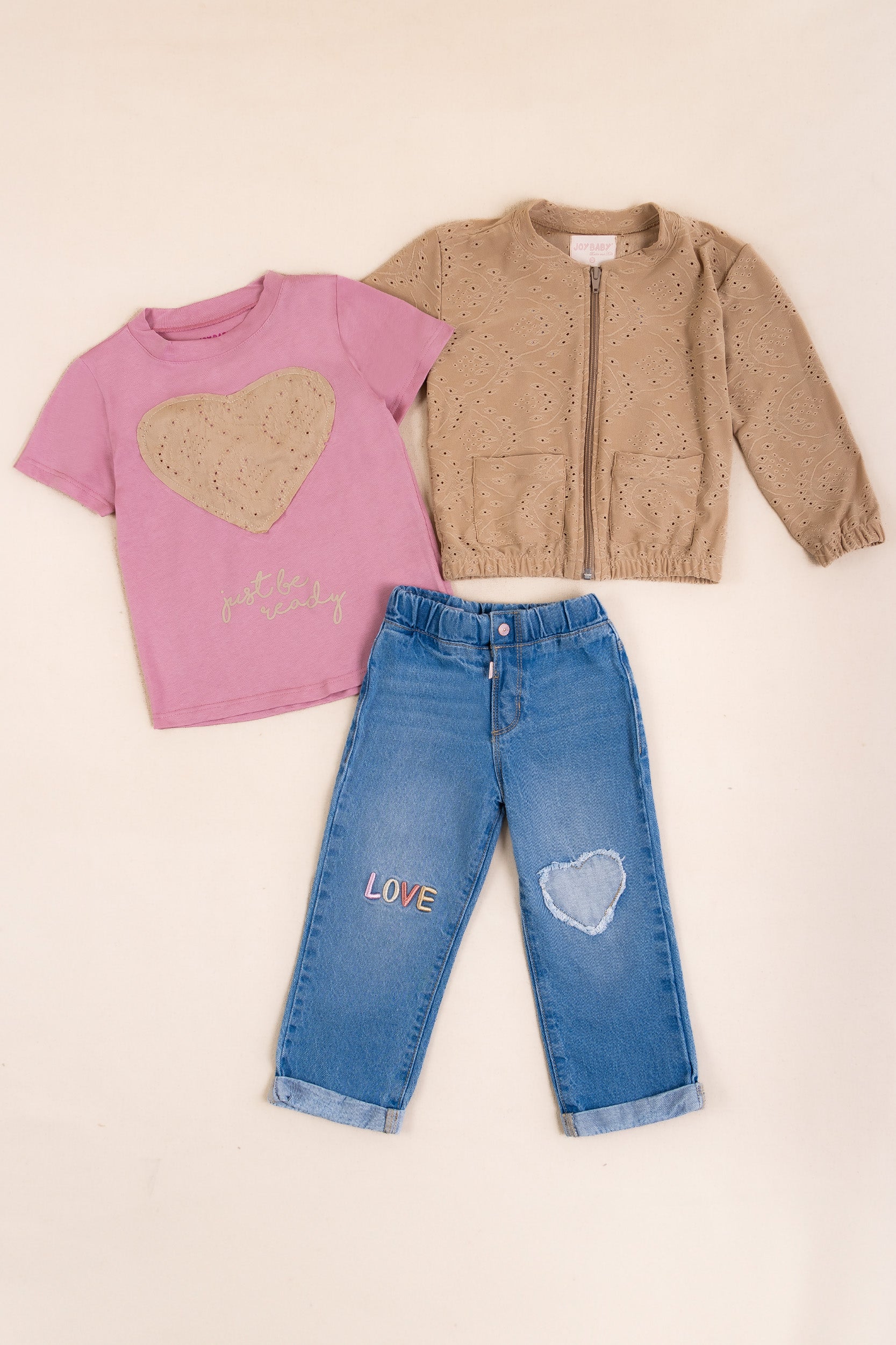 COMBO X3 NIÑA LOVELY DENIM