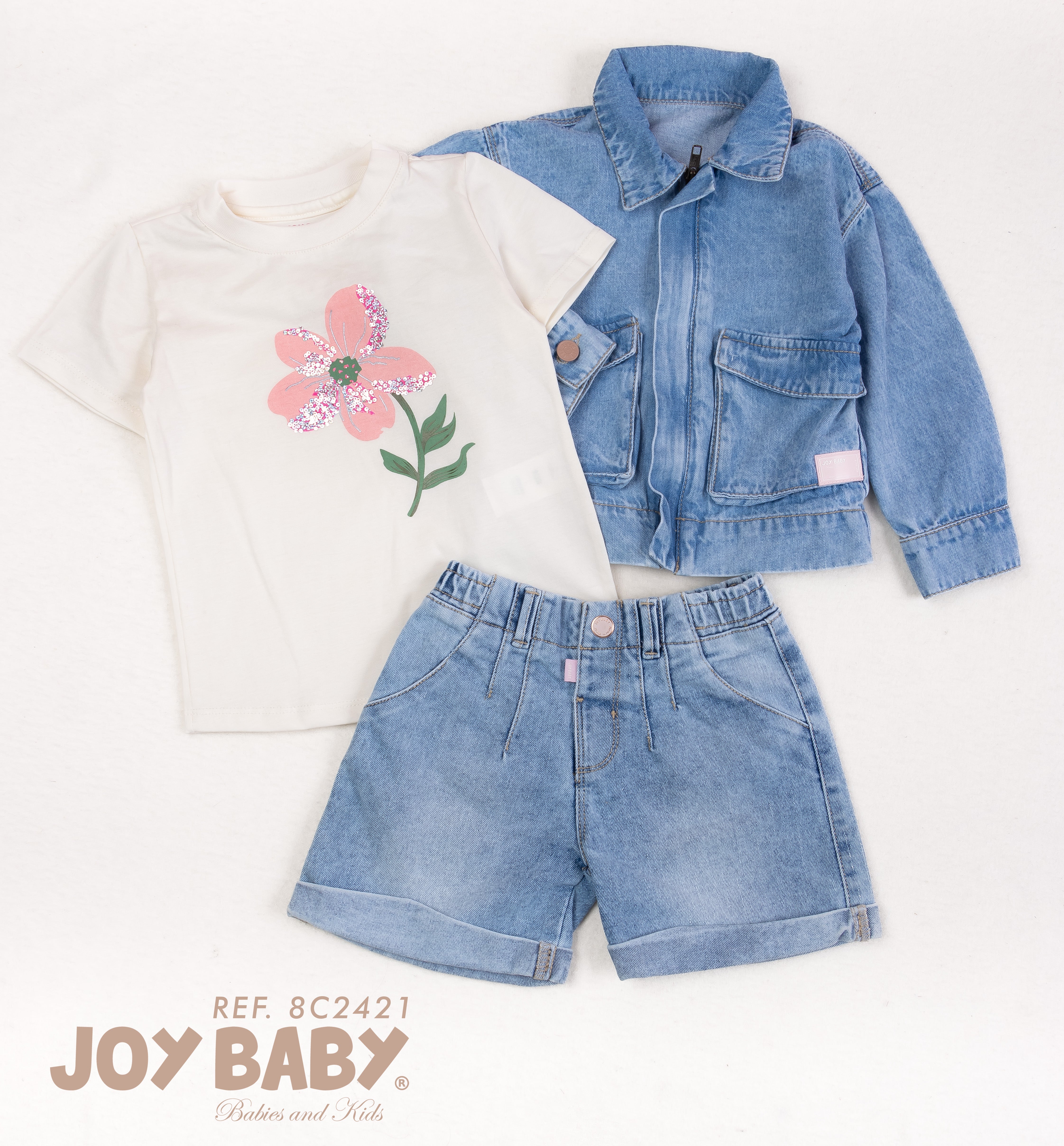COMBO X3 NIÑA LOVELY DENIM