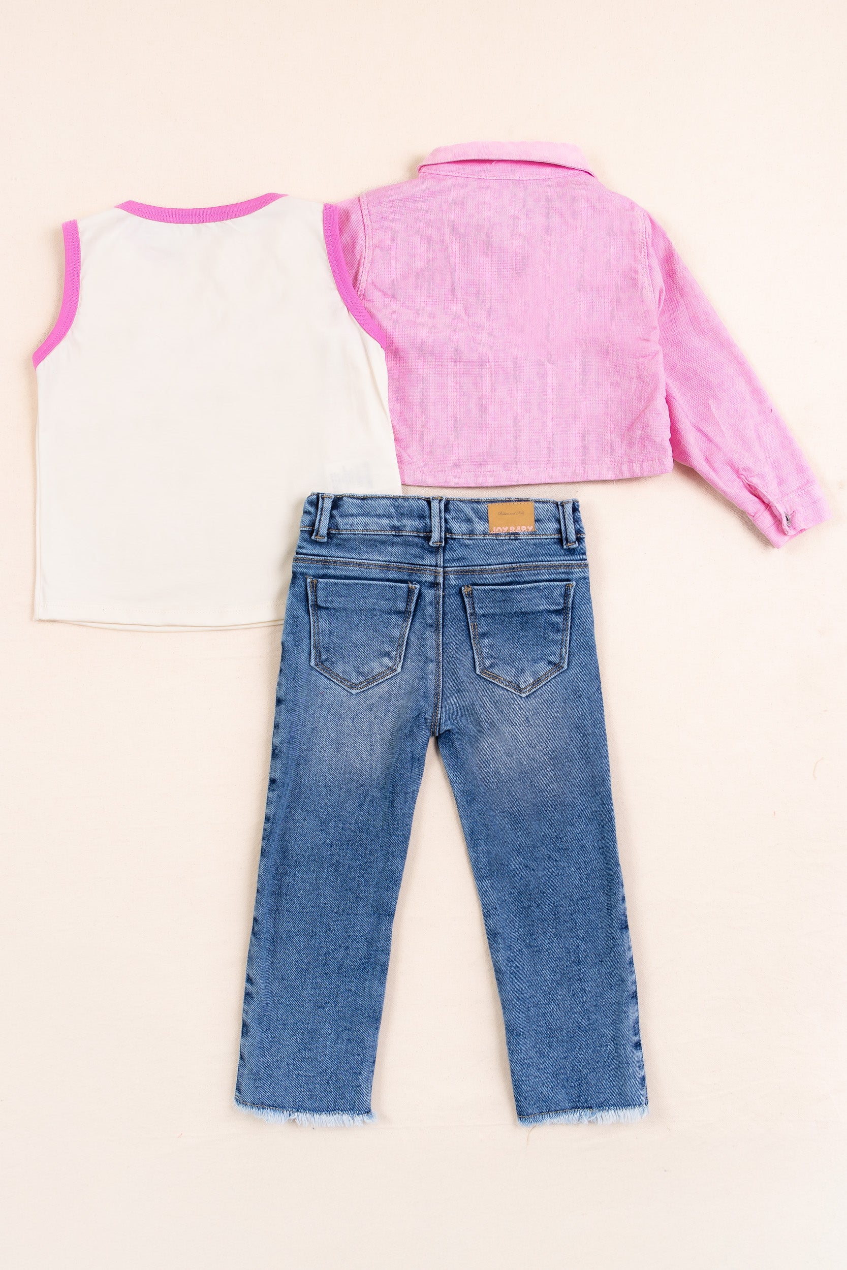 CONJUNTO 3 PRENDAS NIÑA LOVELY ROSADO