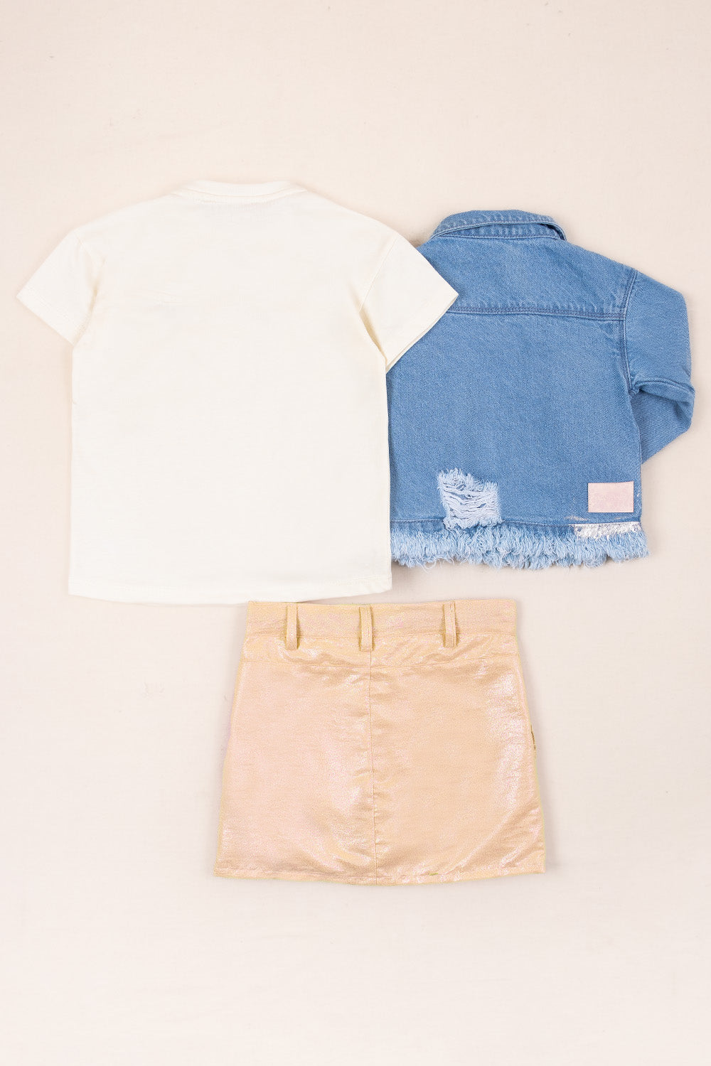 CONJUNTO 3 PRENDAS NIÑA CHERRIES MANDARINA