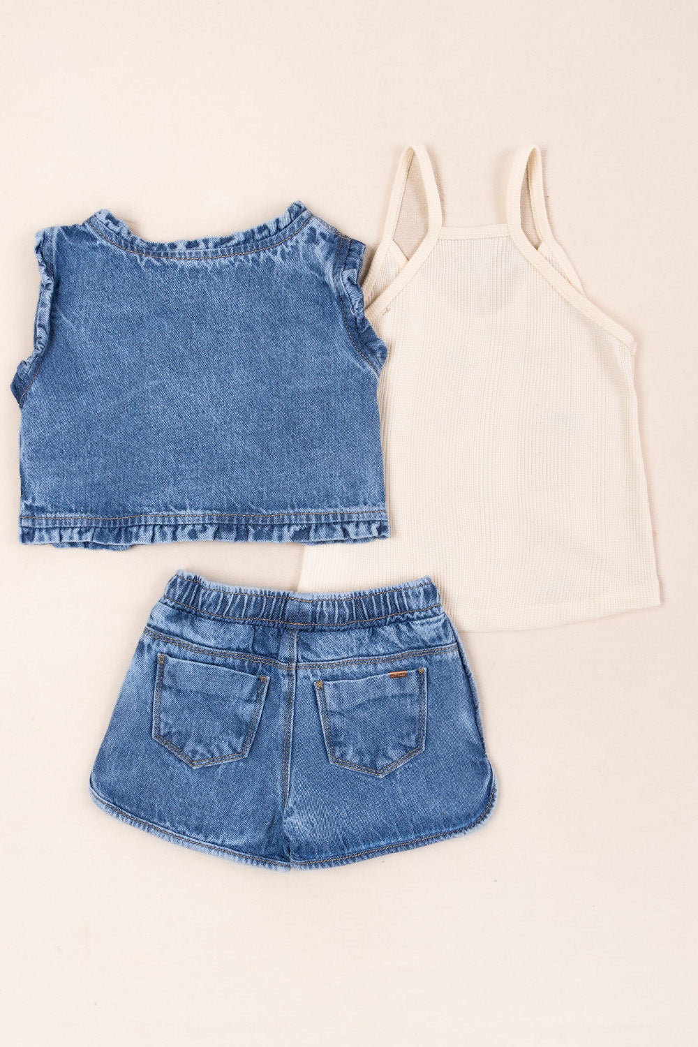 CONJUNTO 3 PRENDAS NIÑA STRAWBERRIES BLANCO