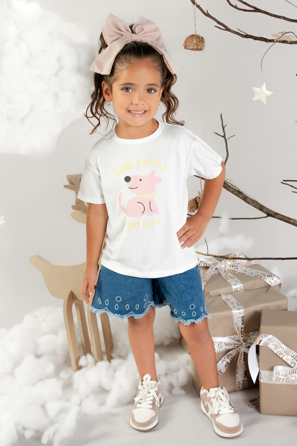 CONJUNTO 3 PRENDAS NIÑA PET BLANCO