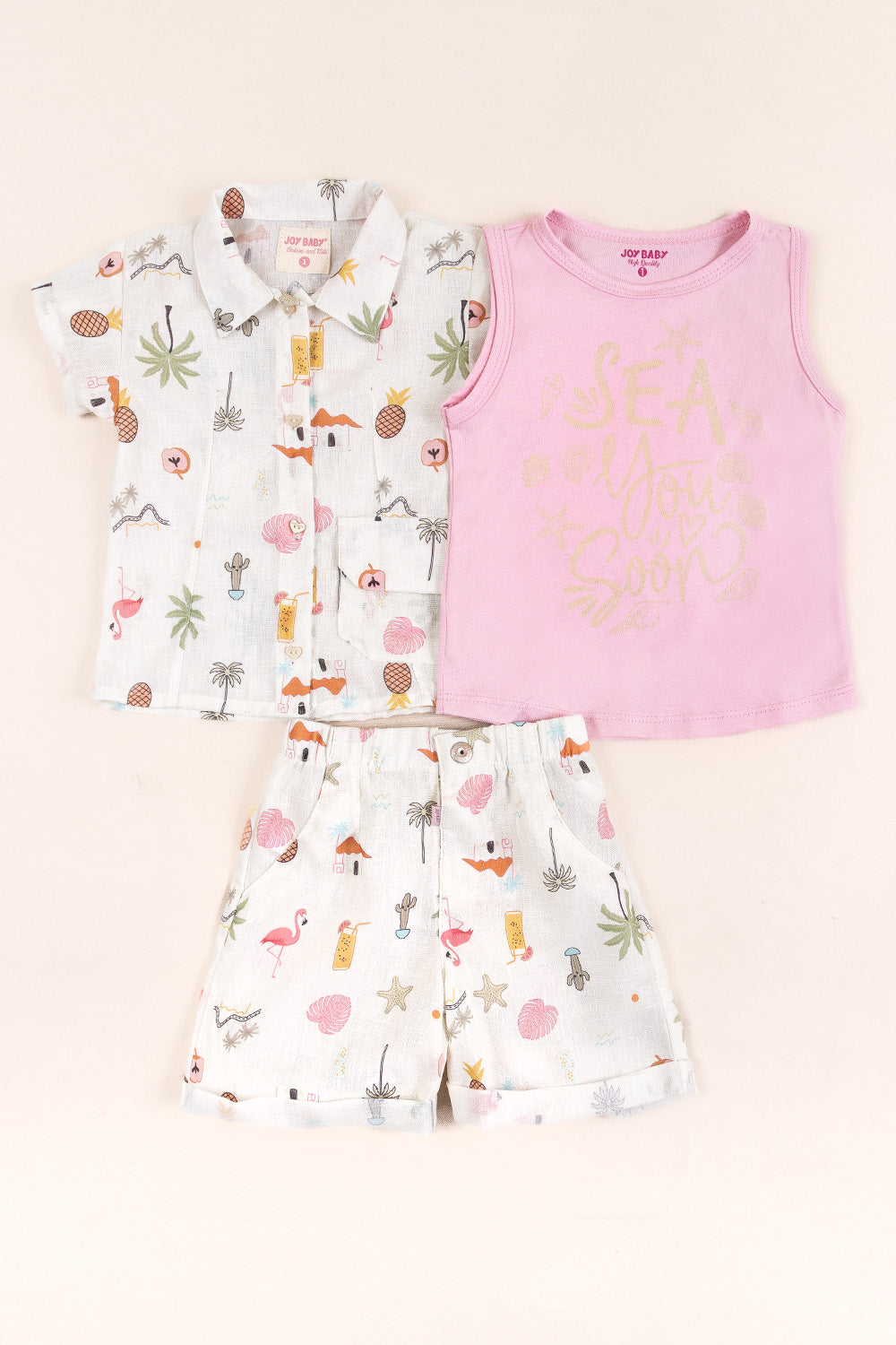 CONJUNTO 3 PRENDAS NIÑA SOON BLANCO