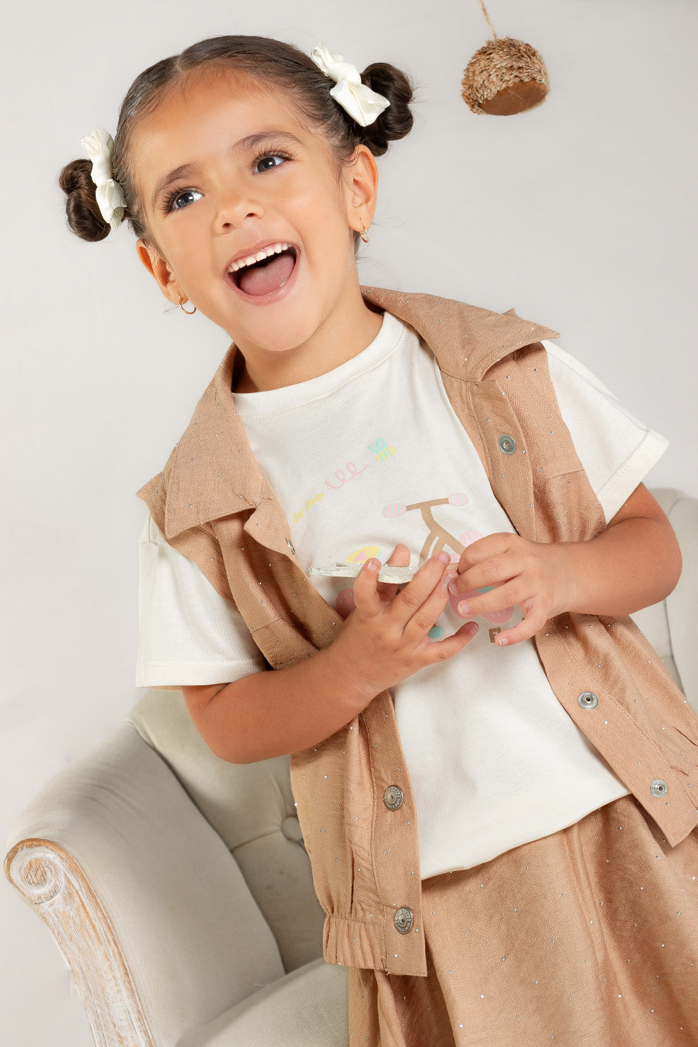 CONJUNTO 3 PRENDAS NIÑA BIKE CAFÉ