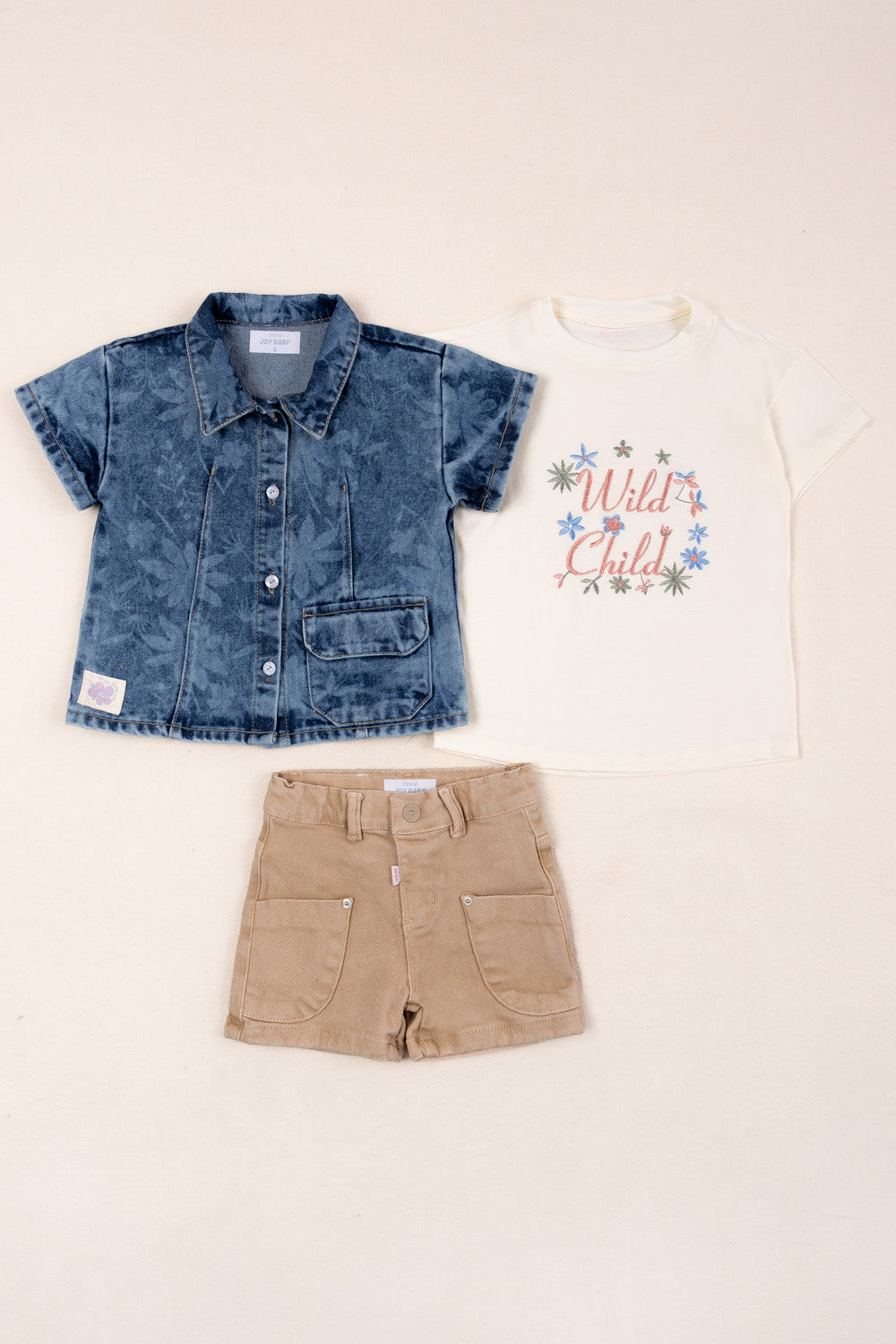 CONJUNTO 3 PRENDAS NIÑA WILD CAFÉ