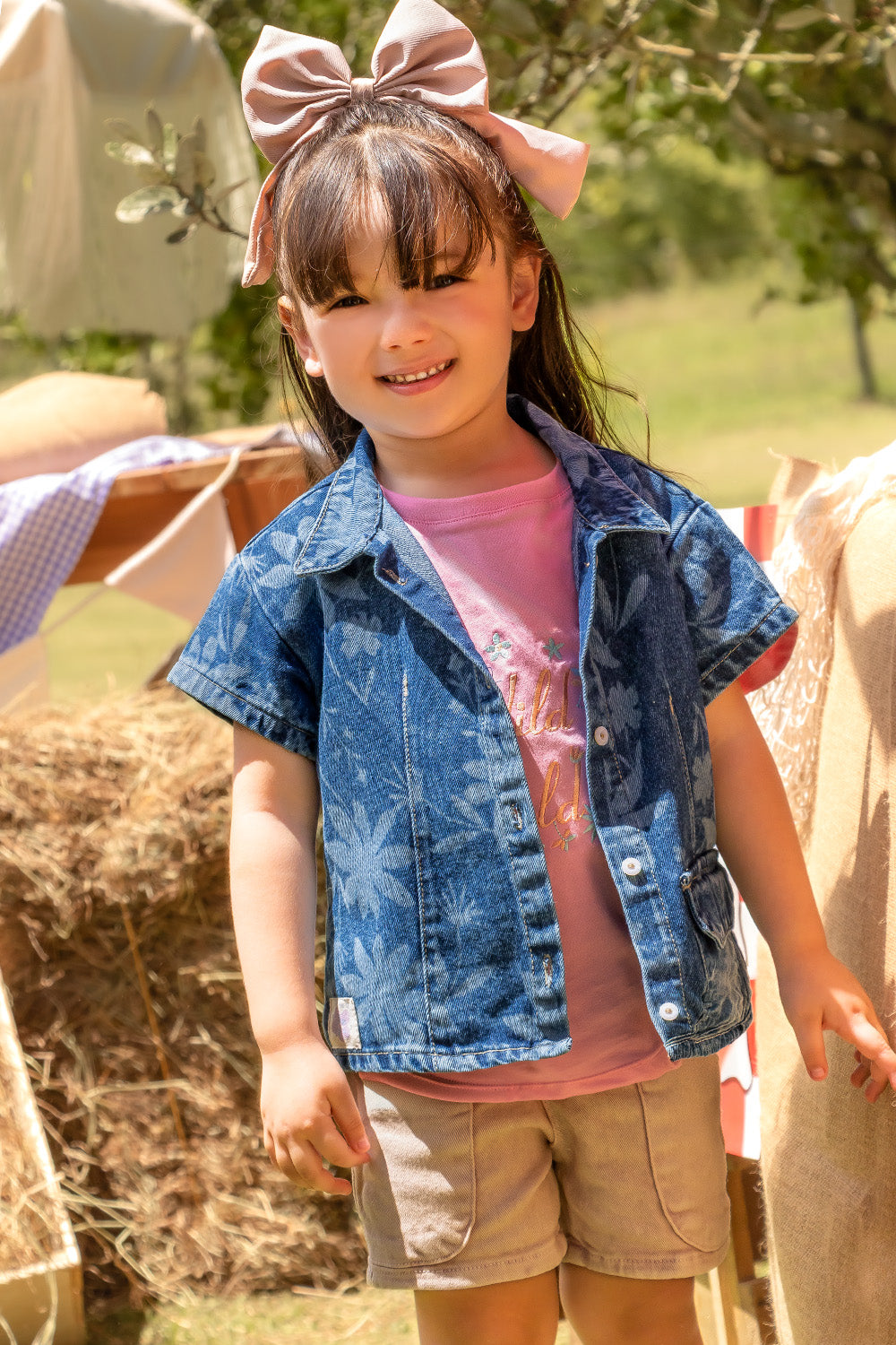 CONJUNTO 3 PRENDAS NIÑA WILD PALO ROSA