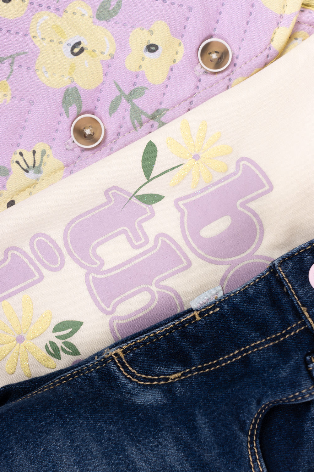 CONJUNTO 3 PRENDAS NIÑA BE LILA