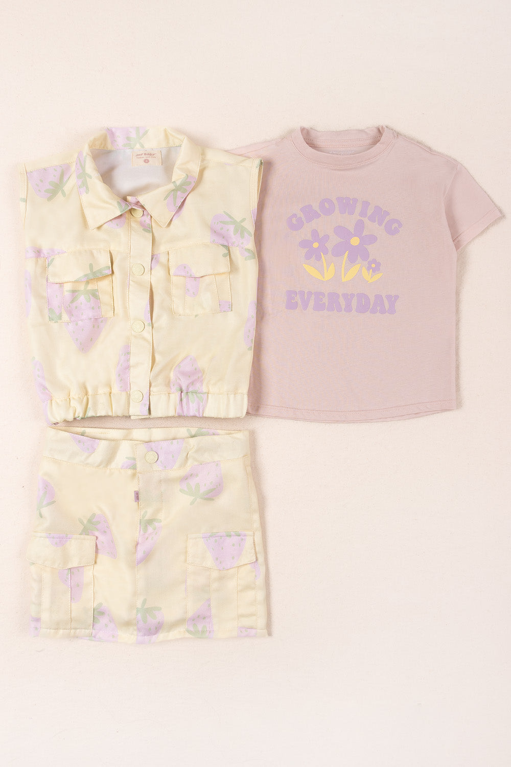 CONJUNTO 3 PRENDAS NIÑA GROWING AMARILLO