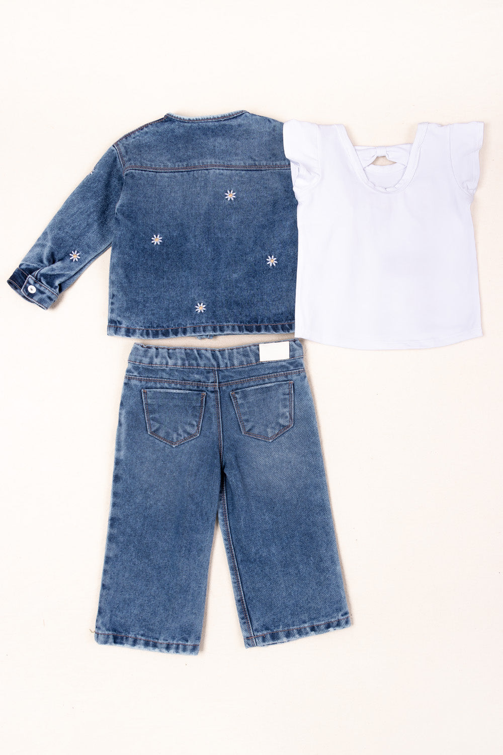CONJUNTO 3 PRENDAS NIÑA GREAT BLANCO