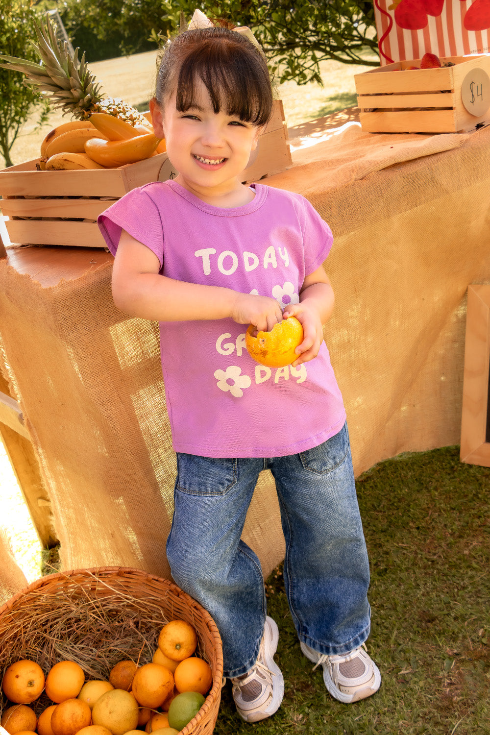 CONJUNTO 3 PRENDAS NIÑA GREAT MORADO