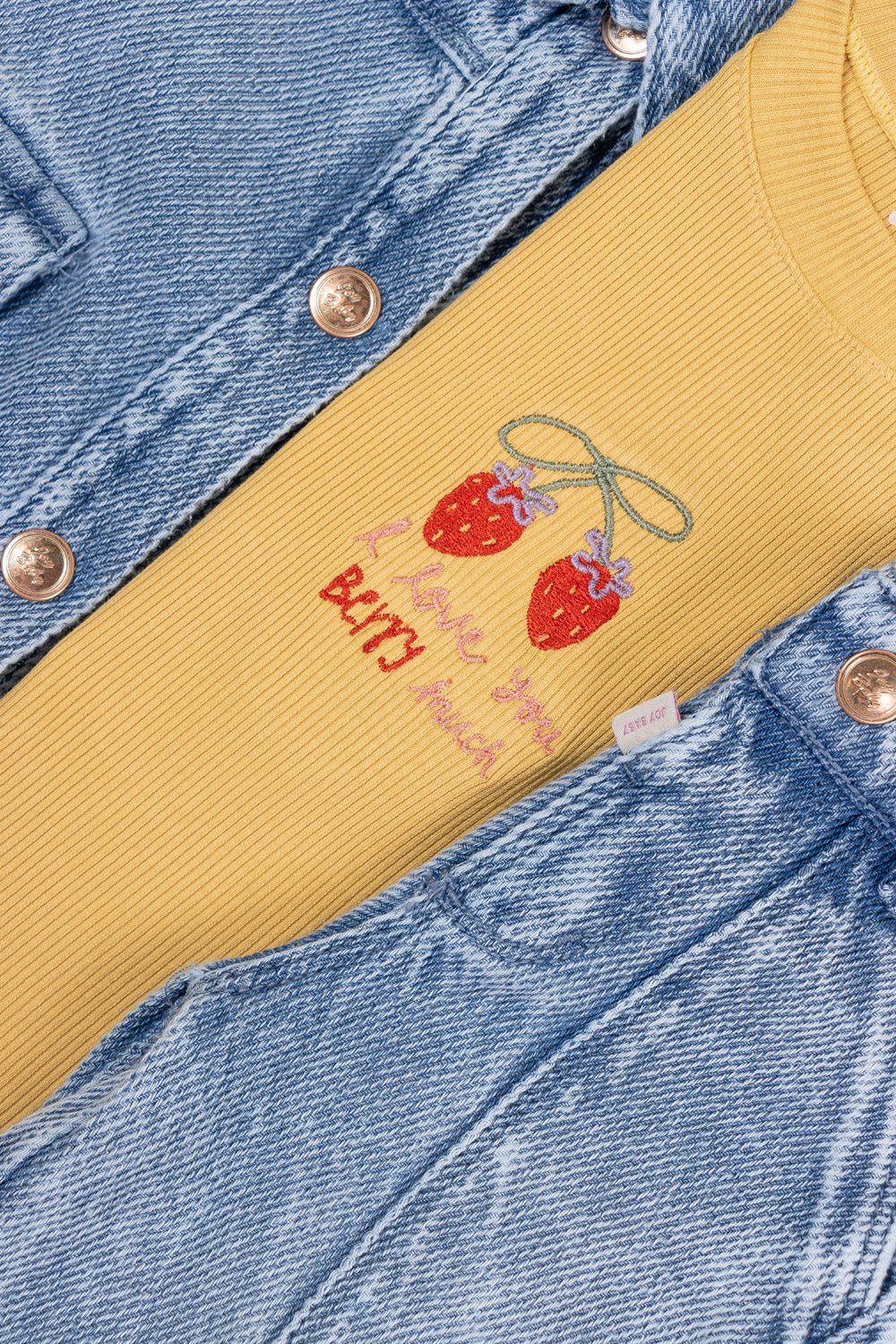 CONJUNTO 3 PRENDAS NIÑA BERRY AMARILLO