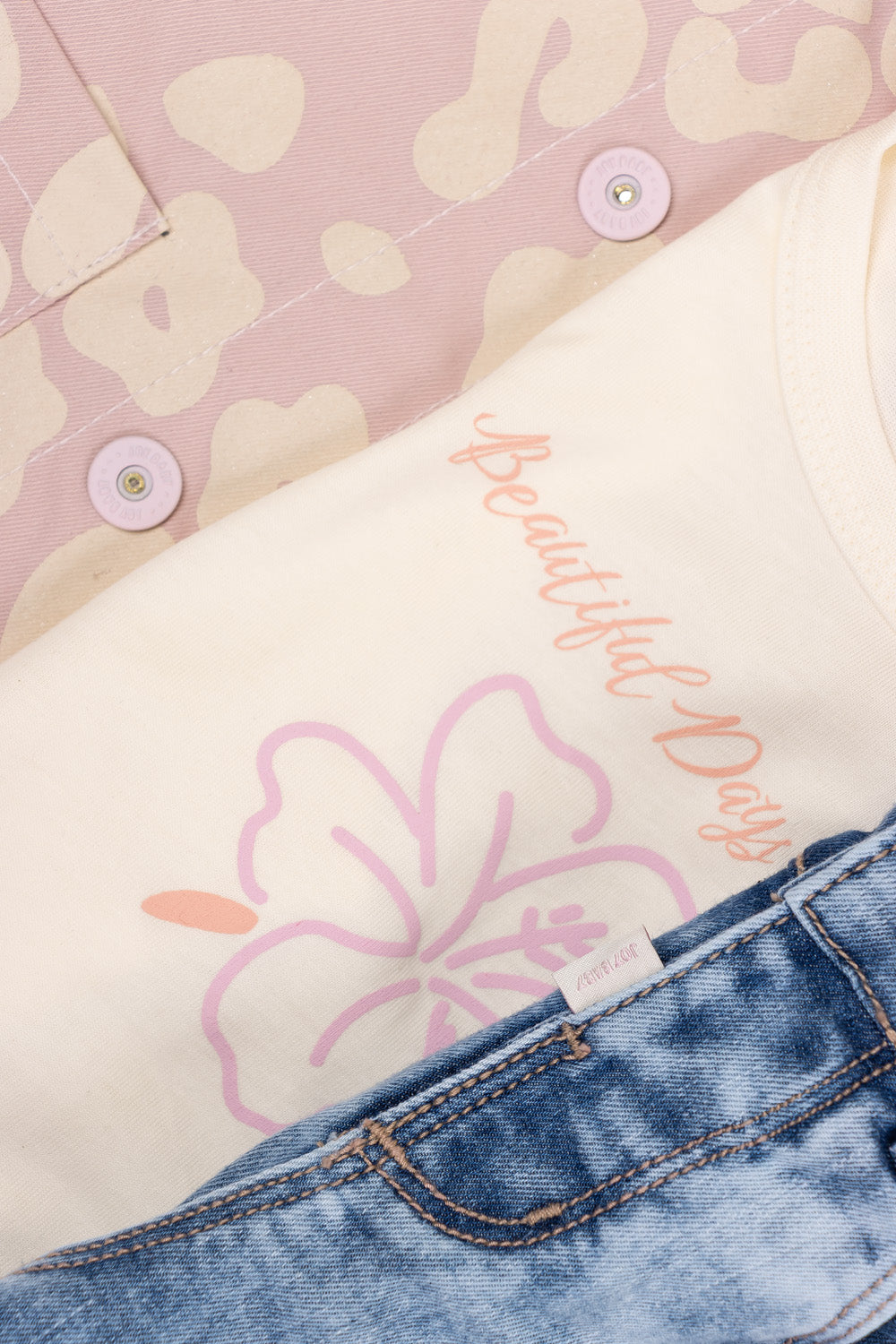 CONJUNTO 3 PRENDAS NIÑA TOGETHER ROSADO