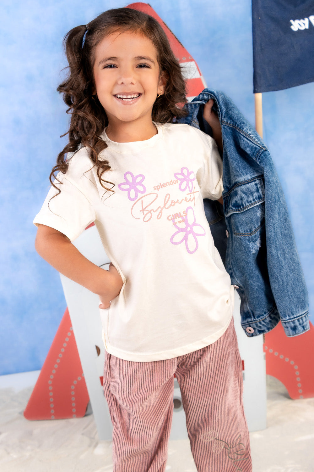 CONJUNTO 3 PRENDAS NIÑA SPLENDOR PALO ROSA