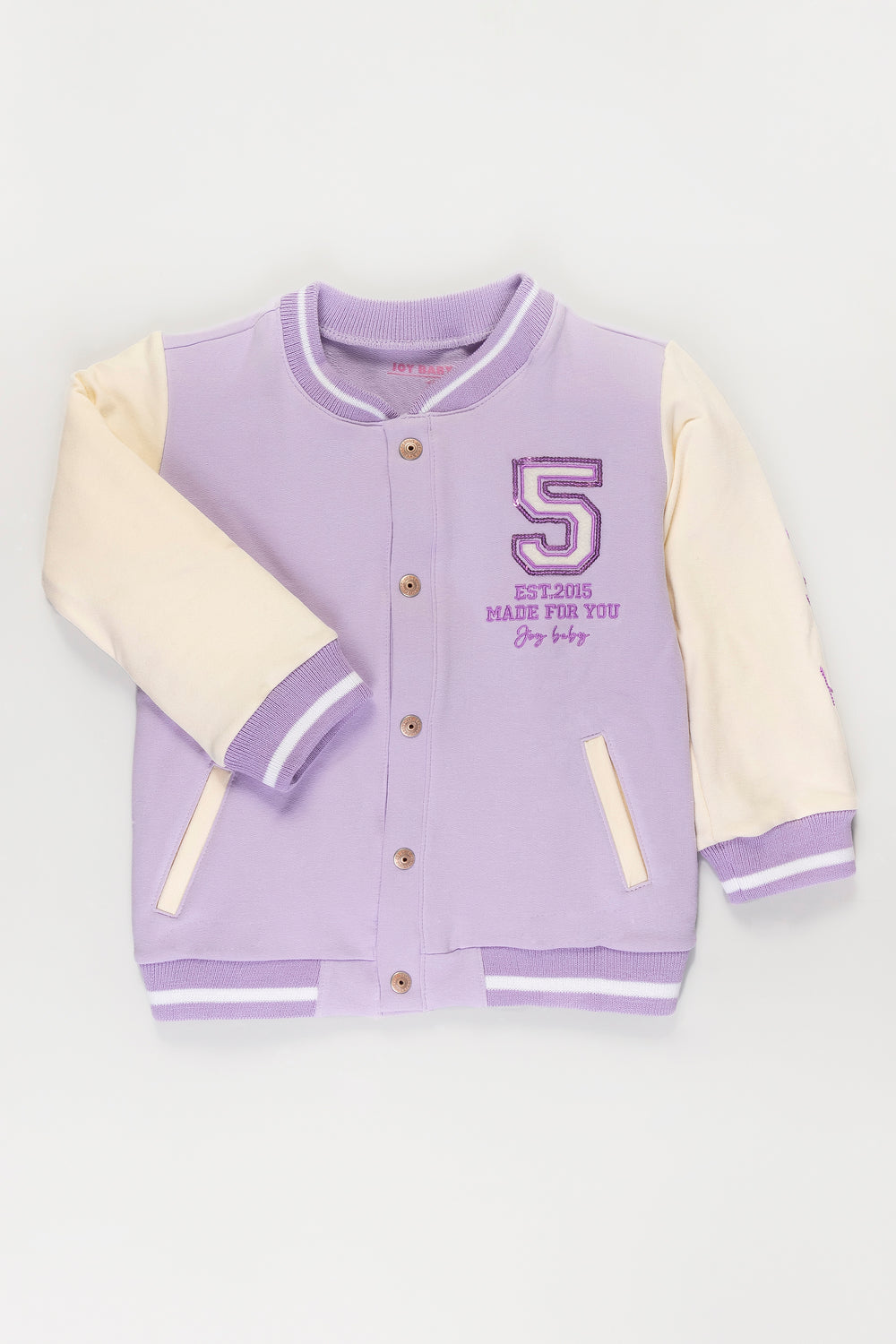 CHAQUETA NIÑA PREMIUM BASEBALL LILA