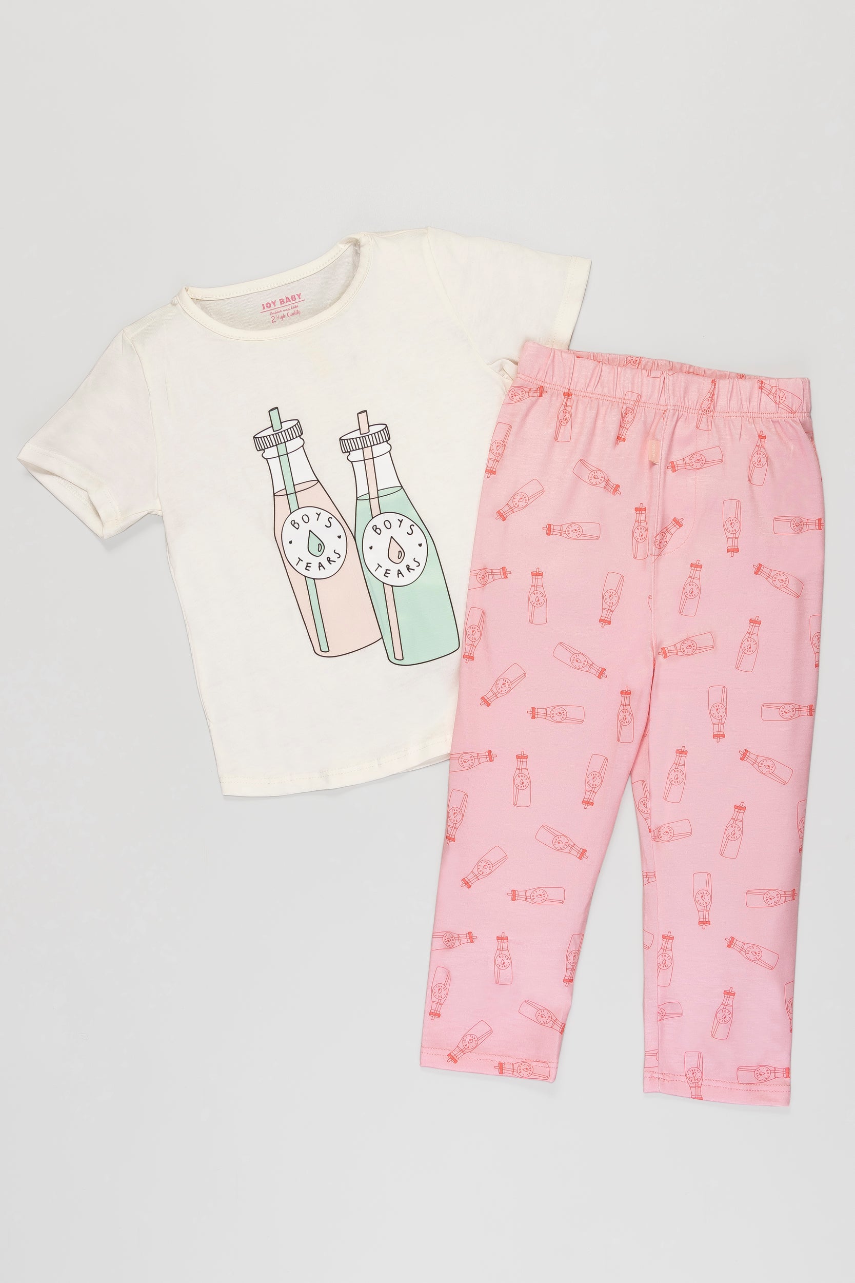 PIJAMA NIÑA BOTTLE ROSADO