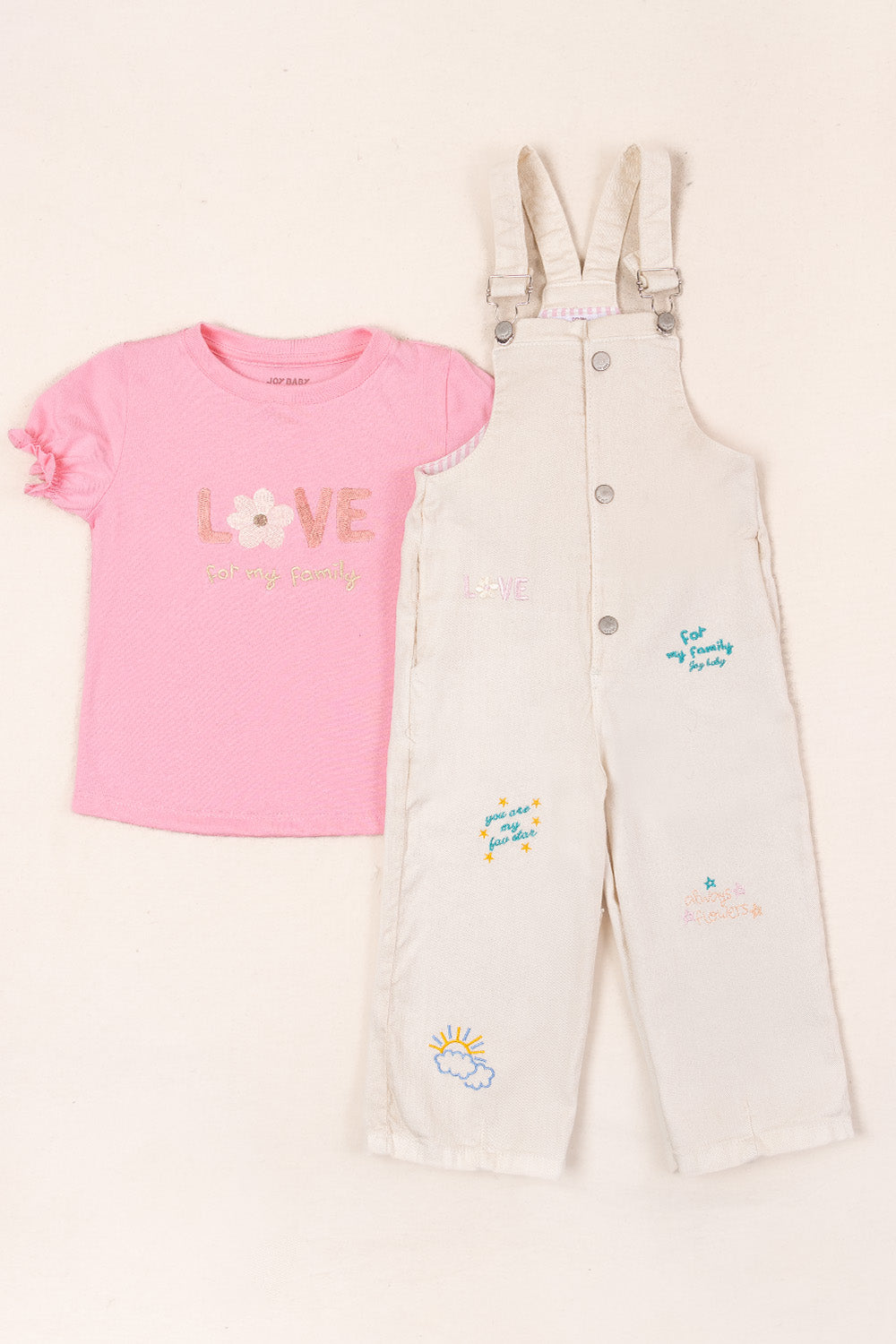 CONJUNTO OVEROL NIÑA SUN BLANCO